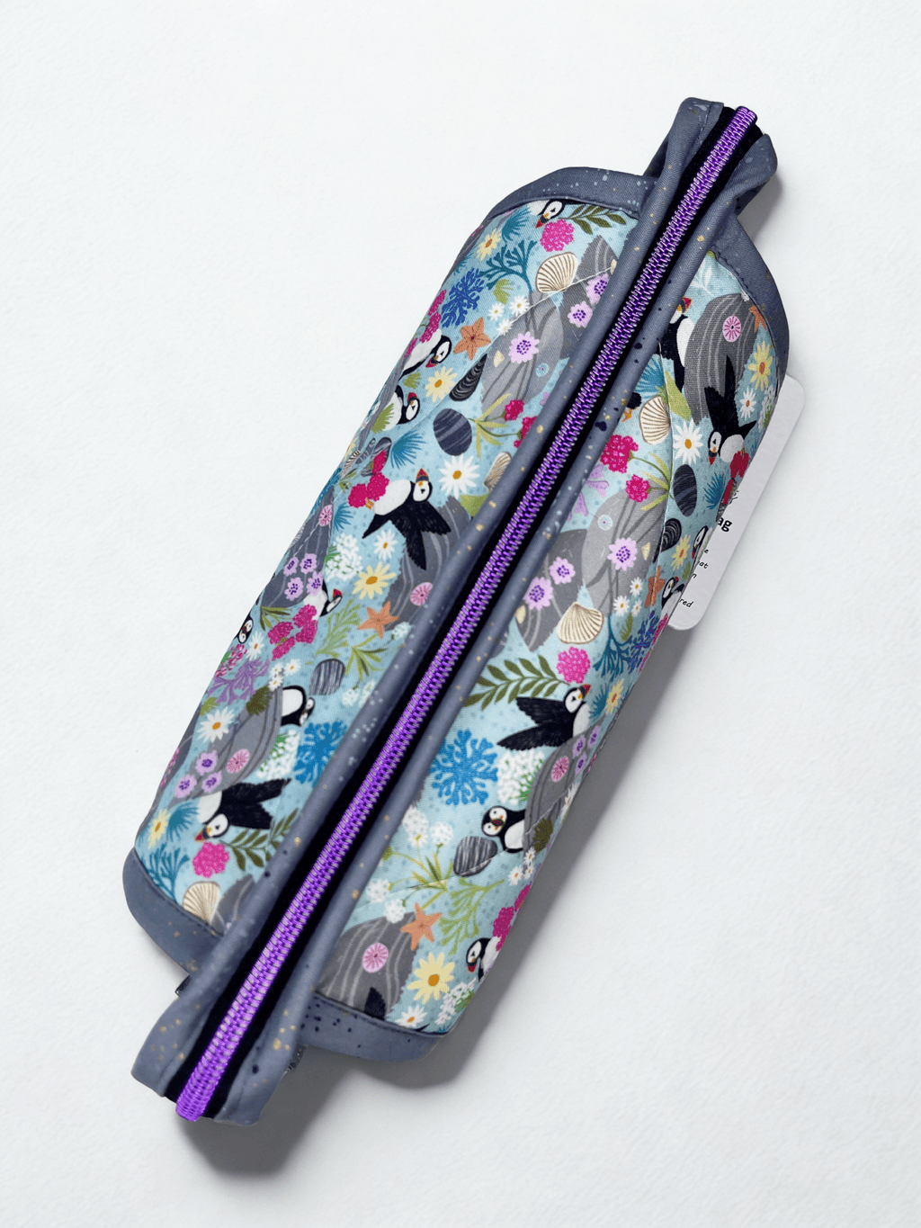 Sew Together Bag | Blue Grey Lilac Puffin | Craft Organisation - Uphouse Crafts