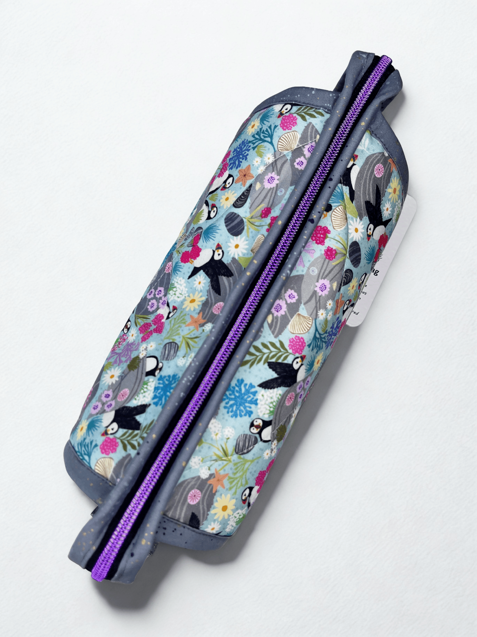 Sew Together Bag | Blue Grey Lilac Puffin | Craft Organisation - Uphouse Crafts