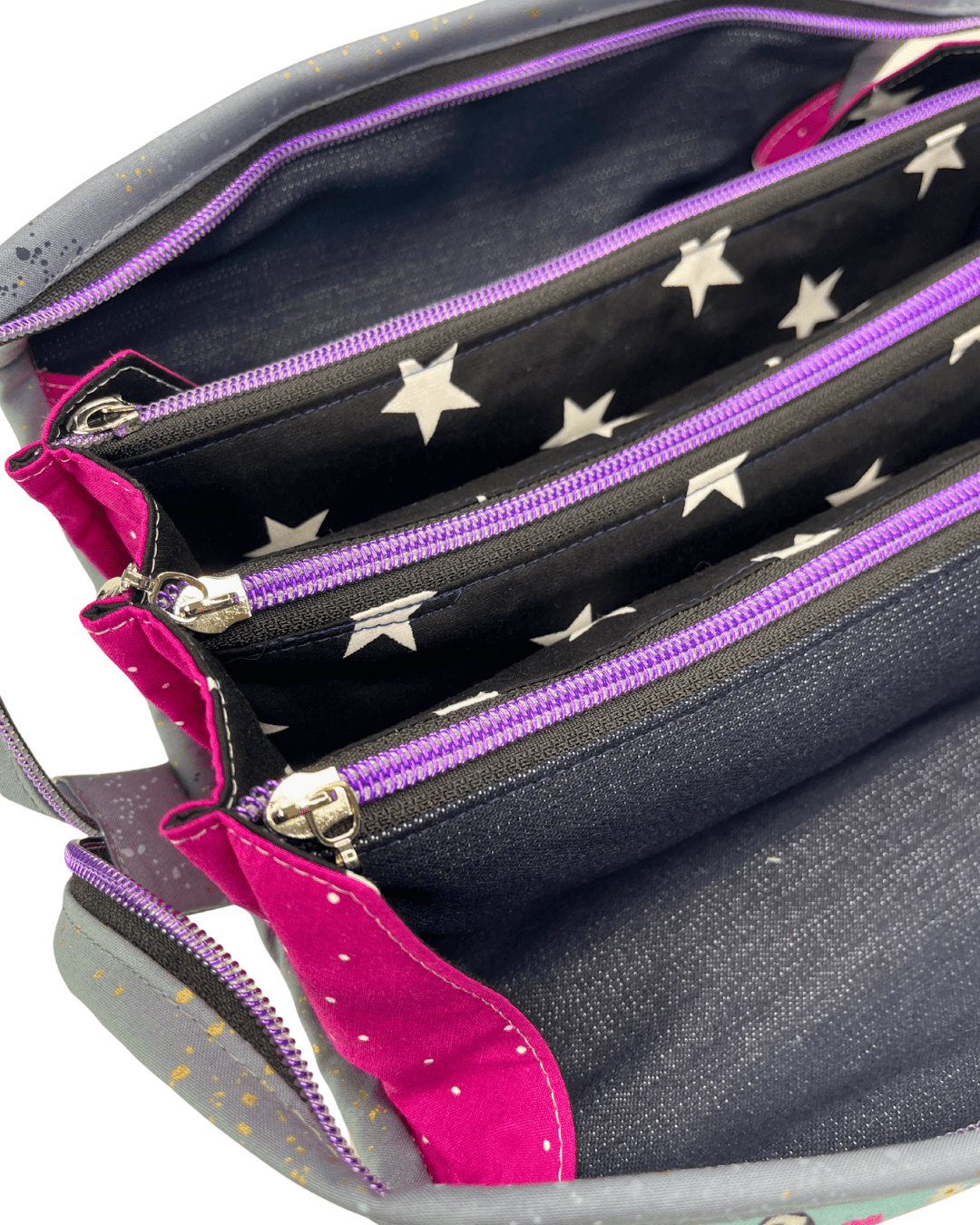 Sew Together Bag | Blue Grey Pink Puffin | Craft Organisation - Uphouse Crafts