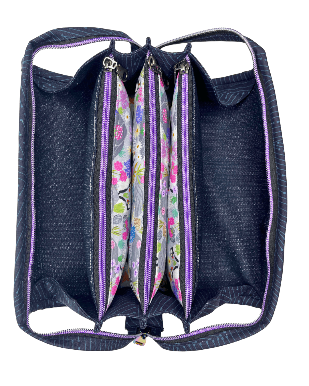 Sew Together Bag | Blue Lilac Puffin | Craft Organisation - Uphouse Crafts