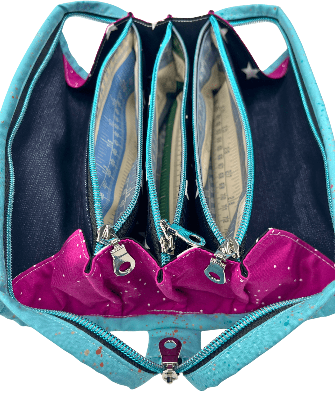 Sew Together Bag | Blue Mint Pink Puffin 2 | Craft Organisation - Uphouse Crafts