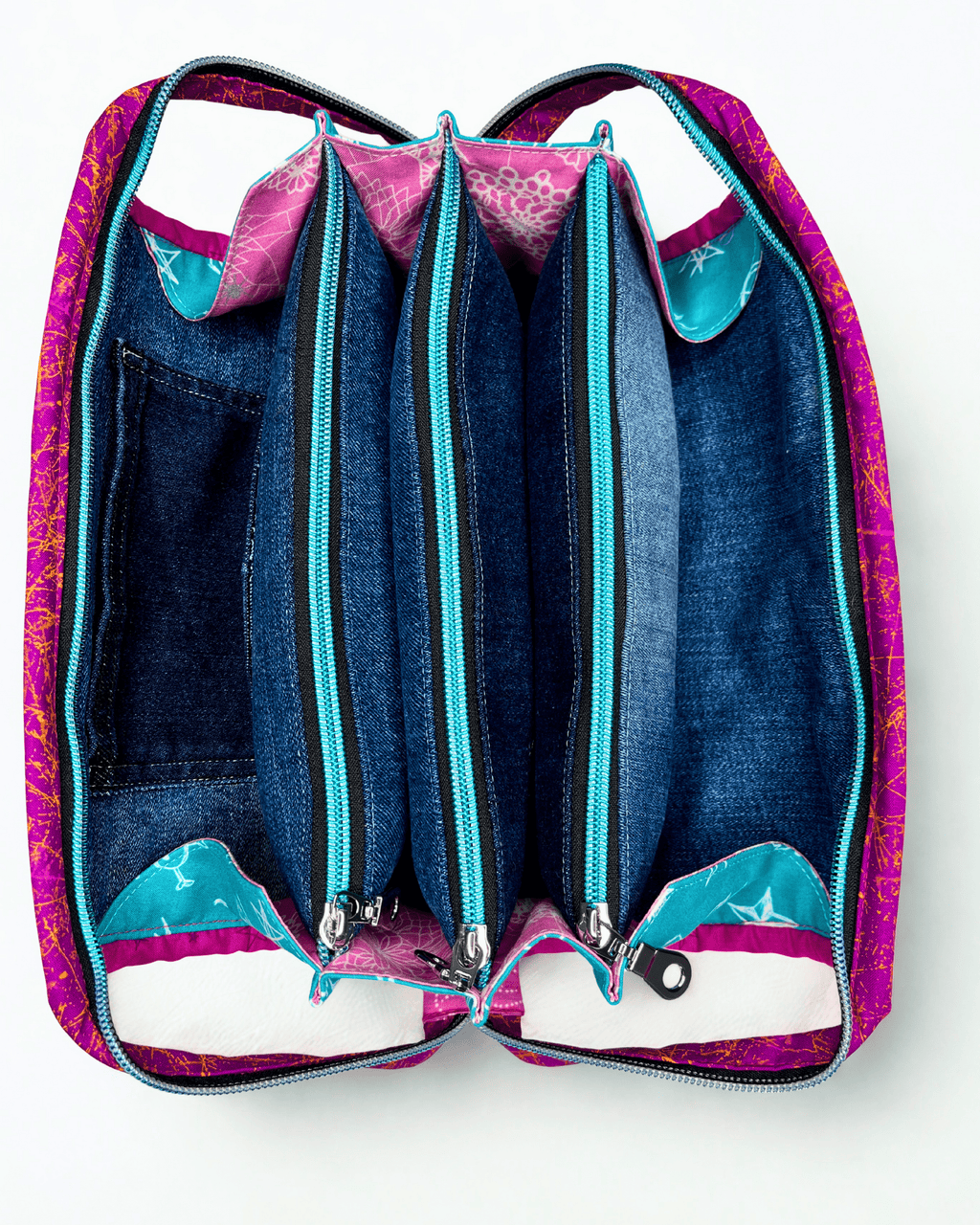 Sew Together Bag | Blue Pink Bears | Craft Organisation - Uphouse Crafts