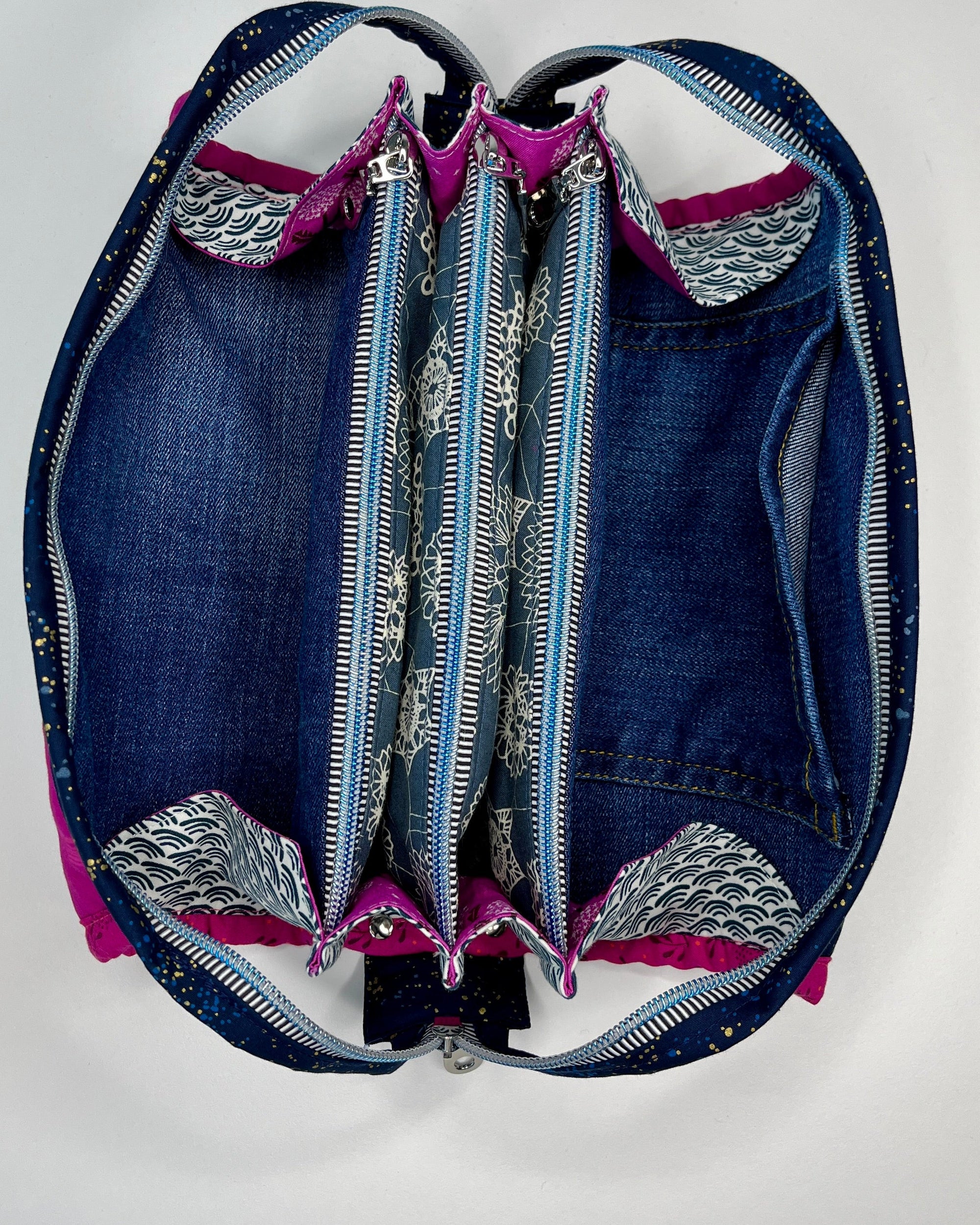 Sew Together Bag | Blue Pink Black | Craft Organisation - Uphouse Crafts