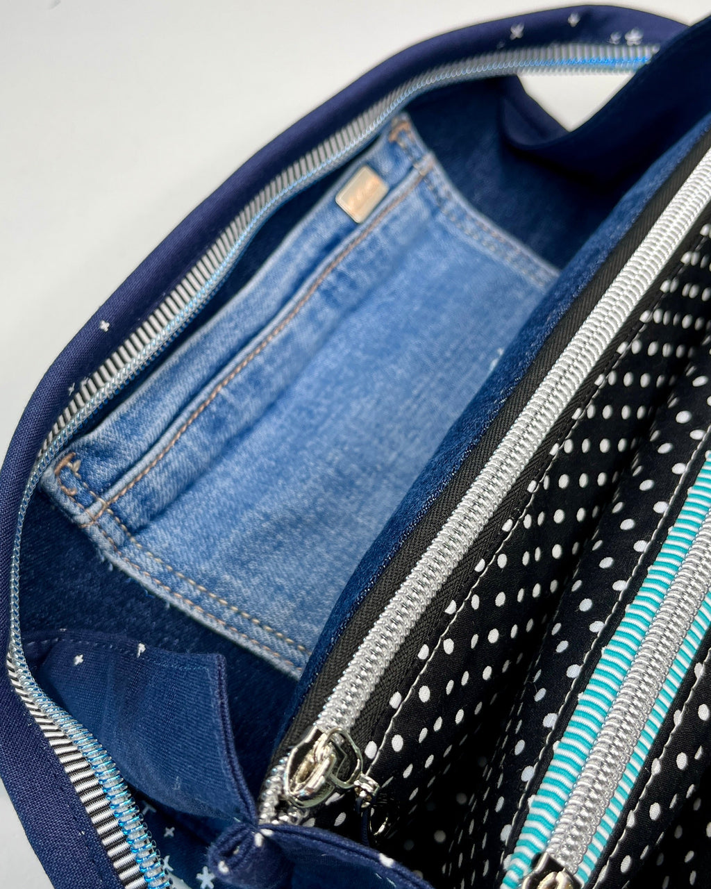 Sew Together Bag | Dark Blue Puffin - 3 | Craft Organisation - Uphouse Crafts