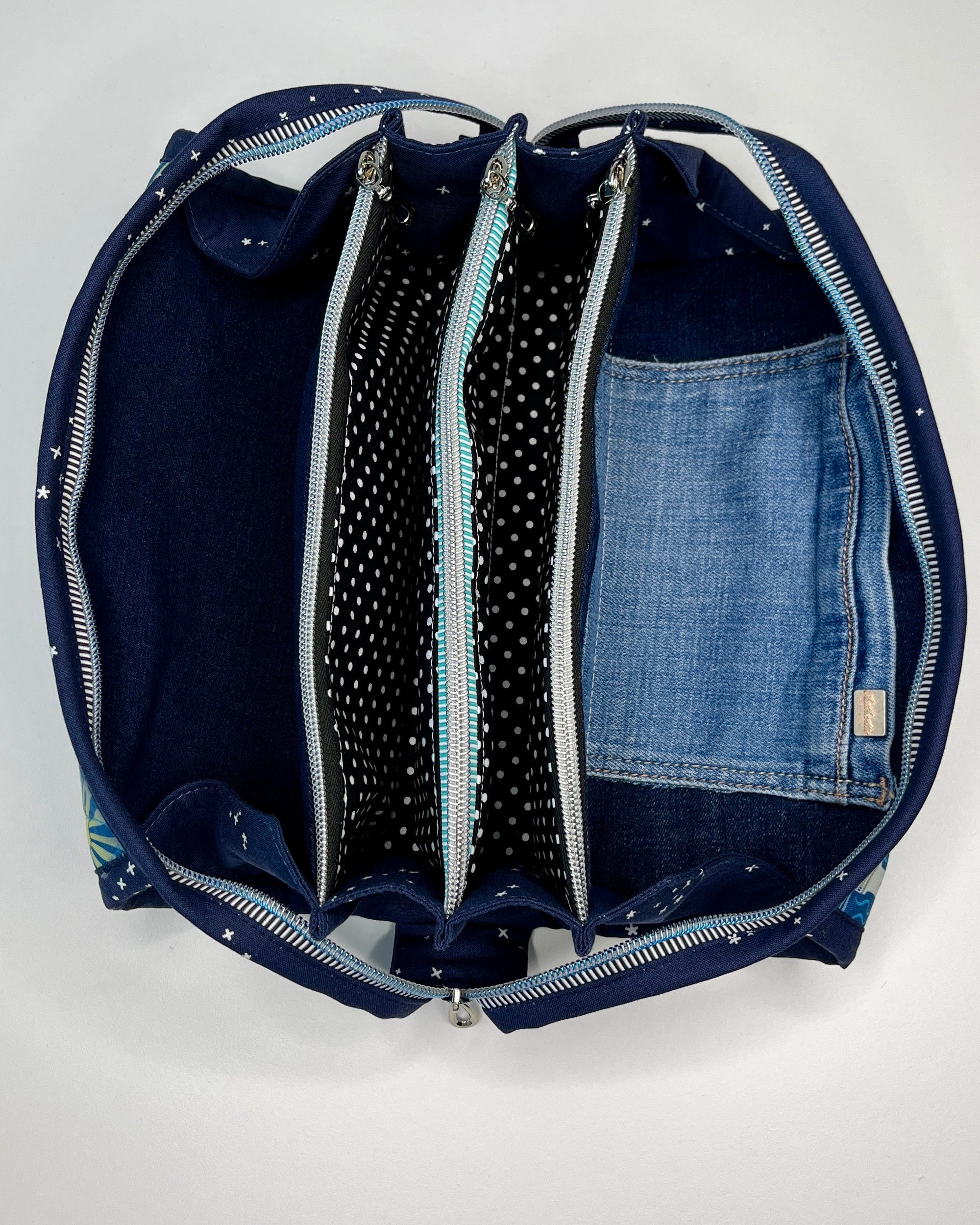 Sew Together Bag | Dark Blue Puffin - 3 | Craft Organisation - Uphouse Crafts