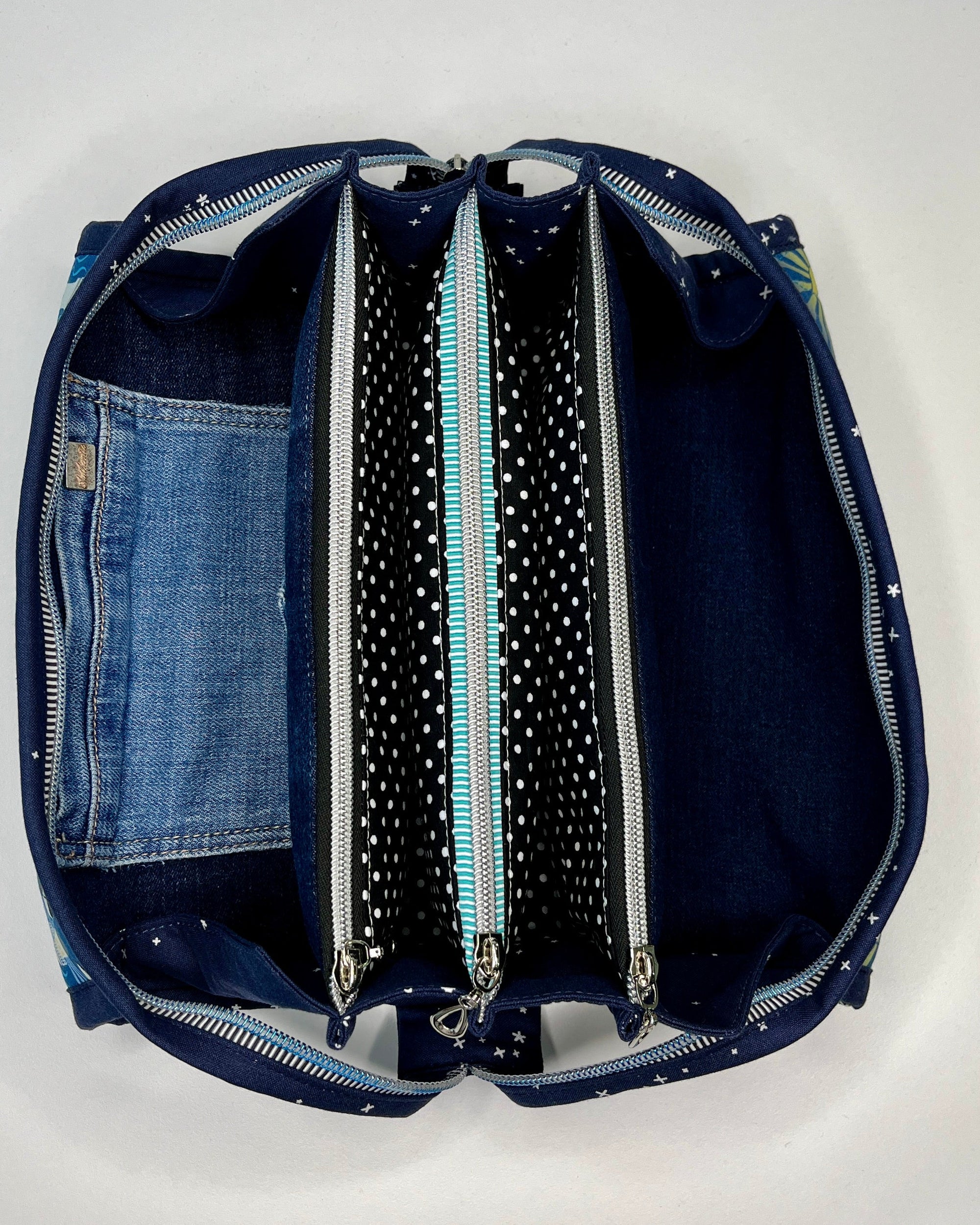 Sew Together Bag | Dark Blue Puffin - 3 | Craft Organisation - Uphouse Crafts
