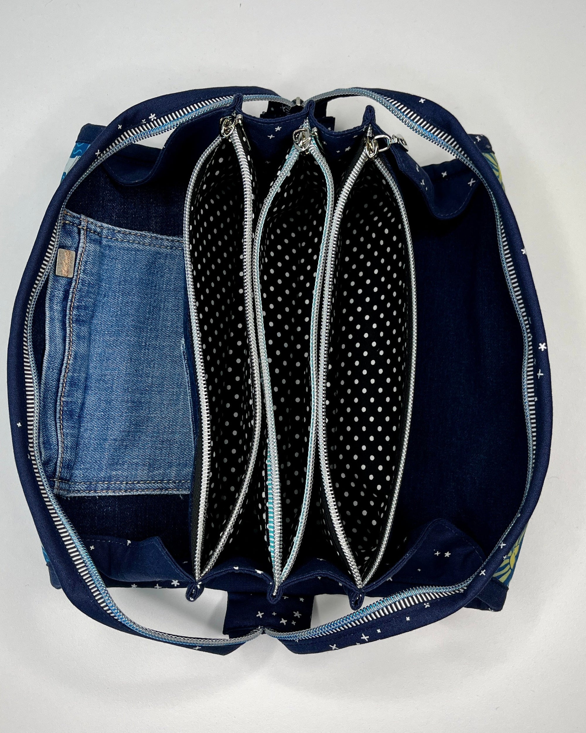 Sew Together Bag | Dark Blue Puffin - 3 | Craft Organisation - Uphouse Crafts