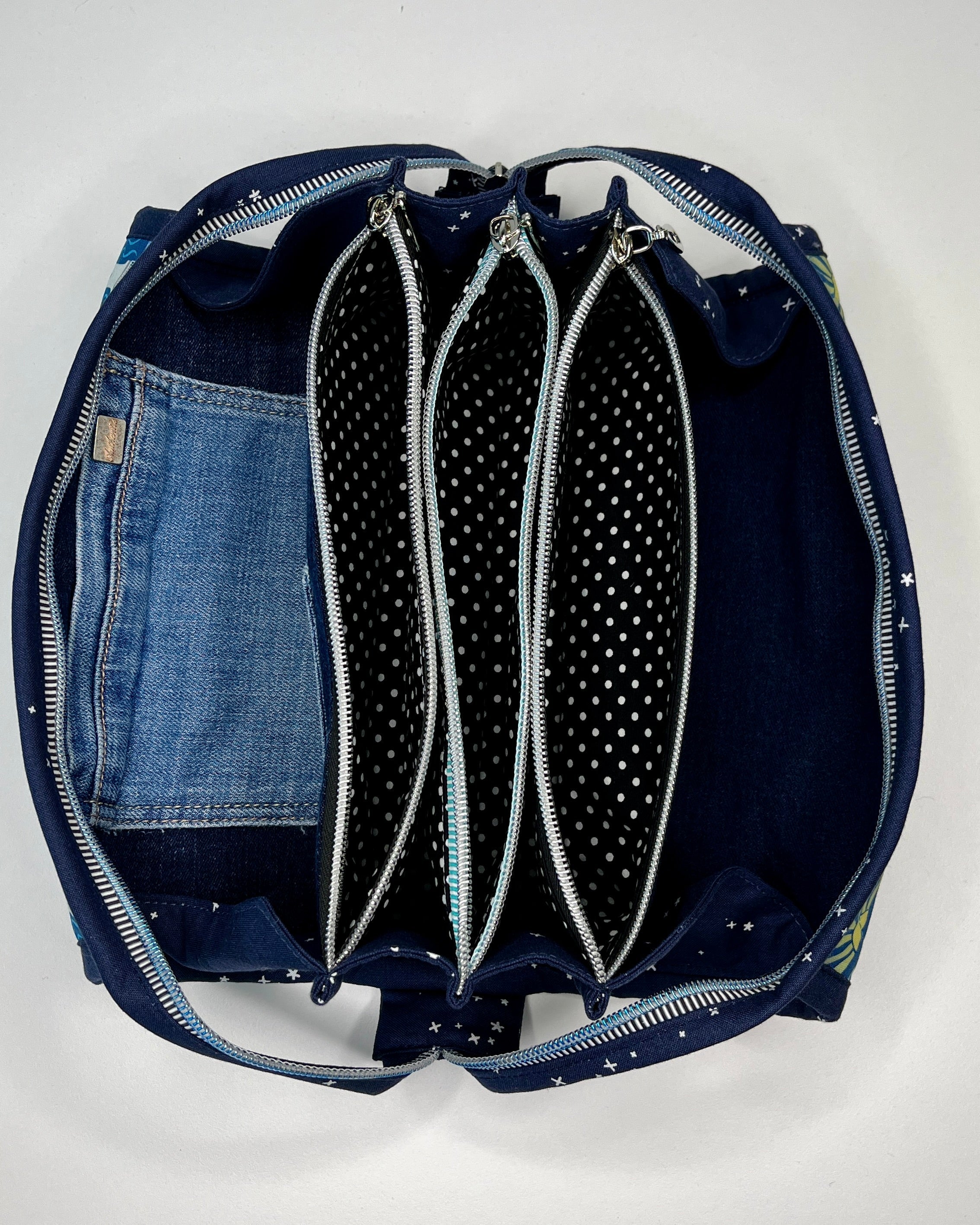Sew Together Bag | Dark Blue Puffin - 3 | Craft Organisation - Uphouse Crafts