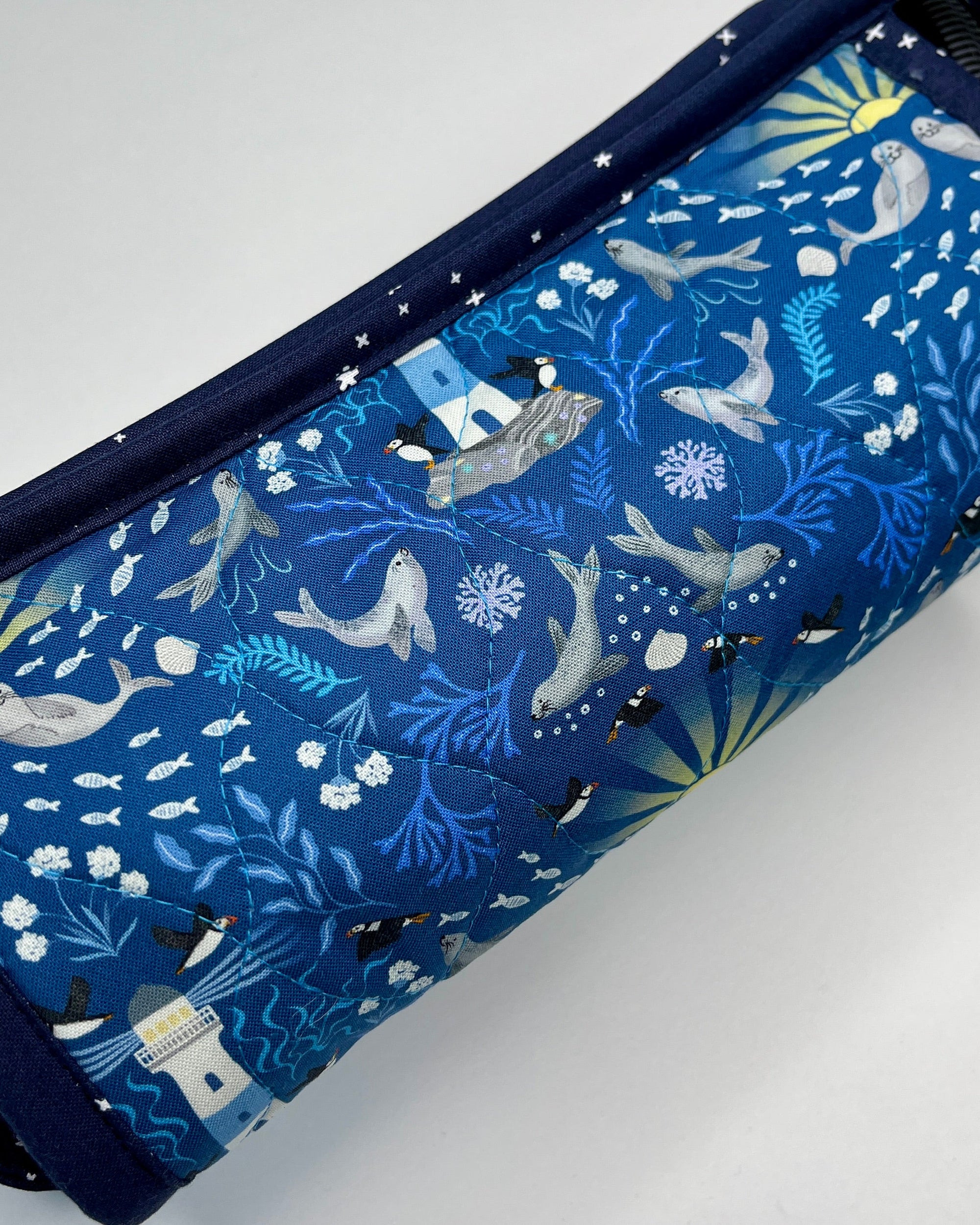 Sew Together Bag | Dark Blue Puffin - 3 | Craft Organisation - Uphouse Crafts