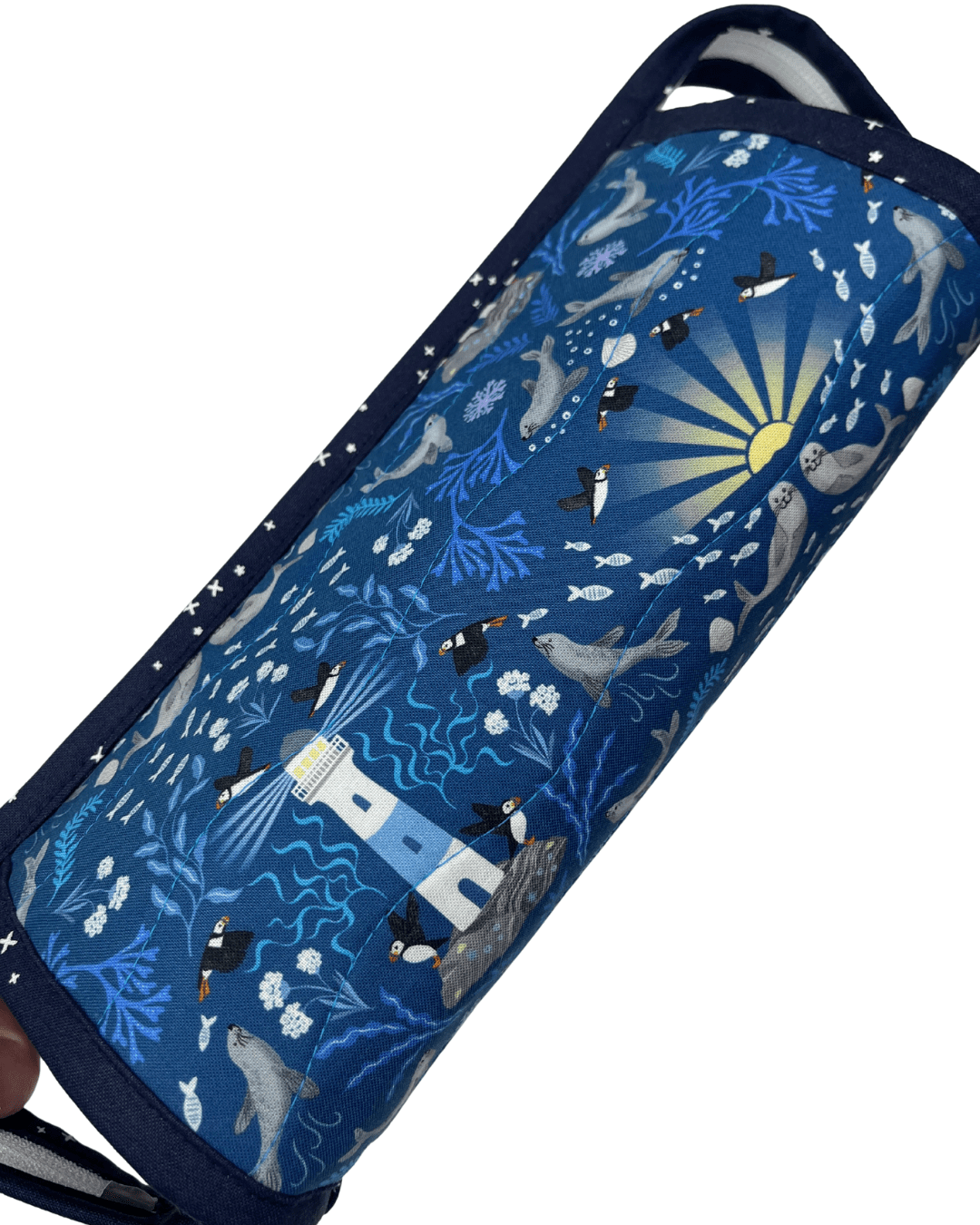 Sew Together Bag | Dark Blue White Puffin 2 | Craft Organisation - Uphouse Crafts