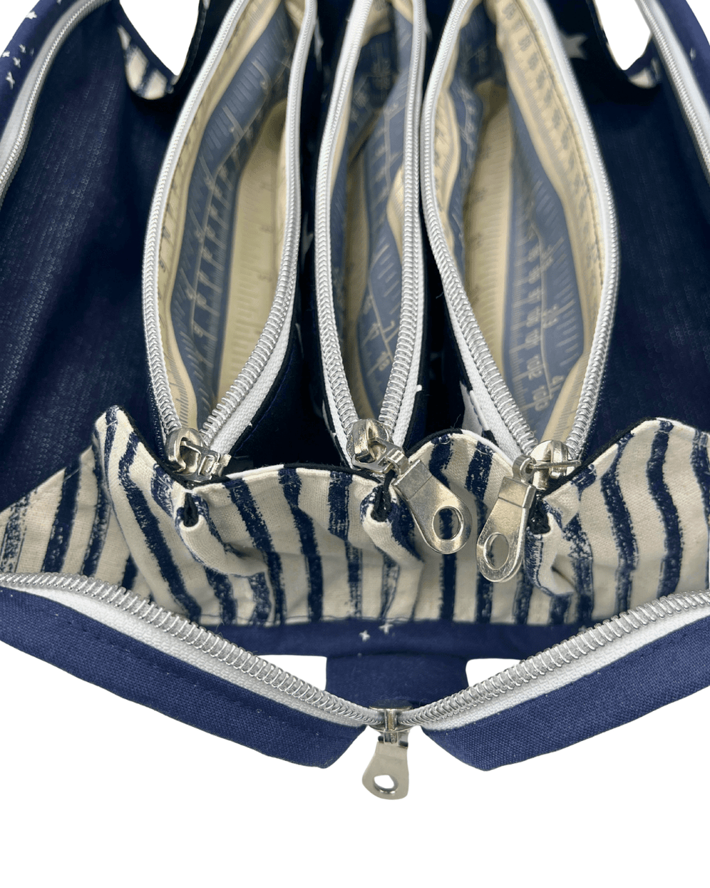 Sew Together Bag | Dark Blue White Puffin 2 | Craft Organisation - Uphouse Crafts