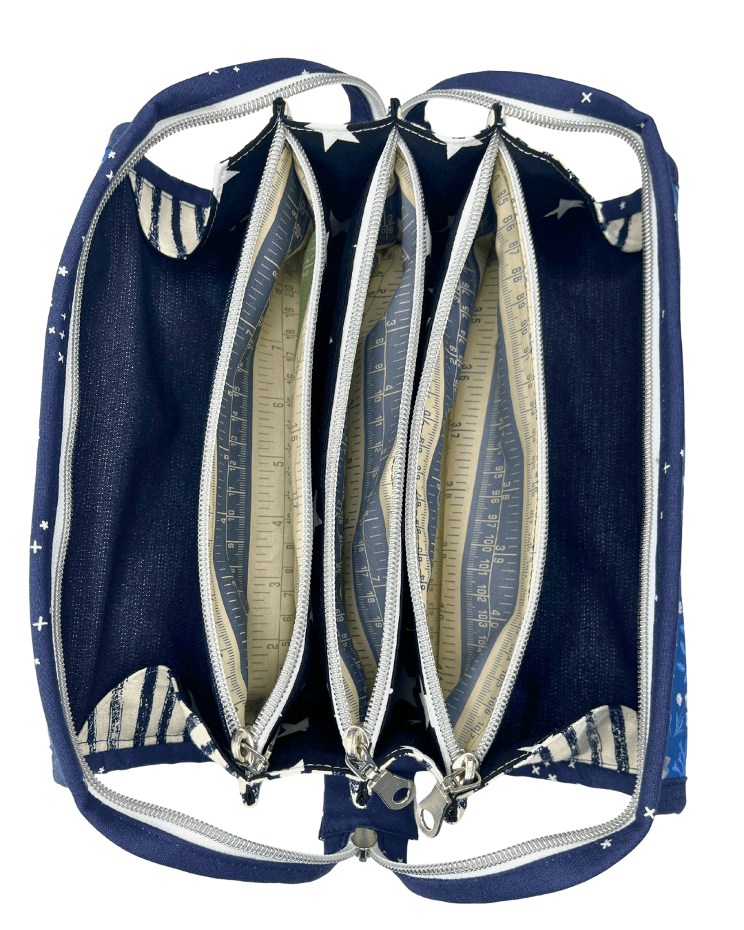 Sew Together Bag | Dark Blue White Puffin 2 | Craft Organisation - Uphouse Crafts