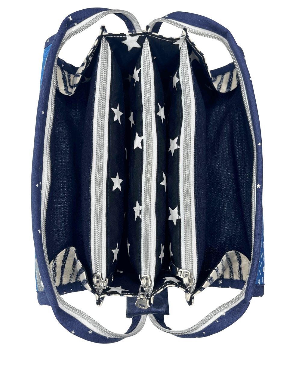 Sew Together Bag | Dark Blue White Puffin | Craft Organisation - Uphouse Crafts