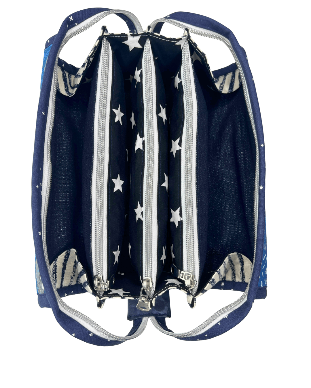 Sew Together Bag | Dark Blue White Puffin | Craft Organisation - Uphouse Crafts