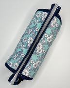 Sew Together Bag |Mint Navy White Floral | Craft Organisation - Uphouse Crafts