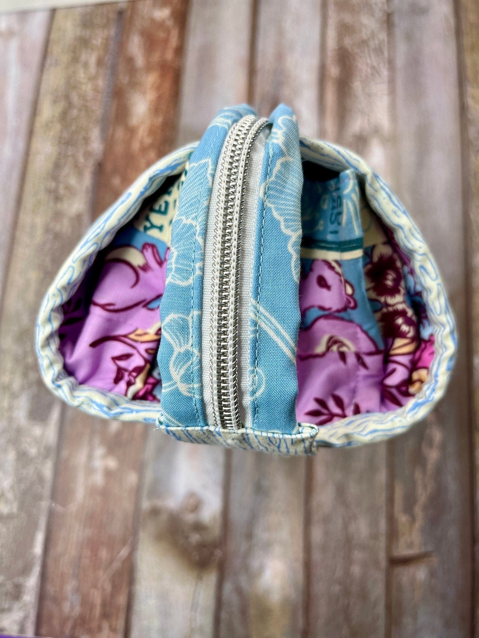 Sew Together Bag | Patchwork Lilac Blue & Denim | Craft Organiser