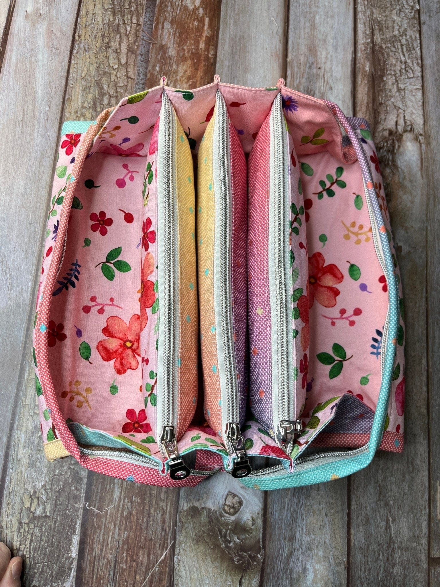 Sew Together Bag | Pink Lemon Floral | Organiser Bag