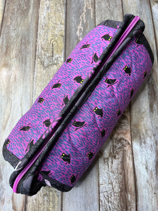 Sew Together Bag - Purple Charcoal Owl bag1 - Uphouse Crafts