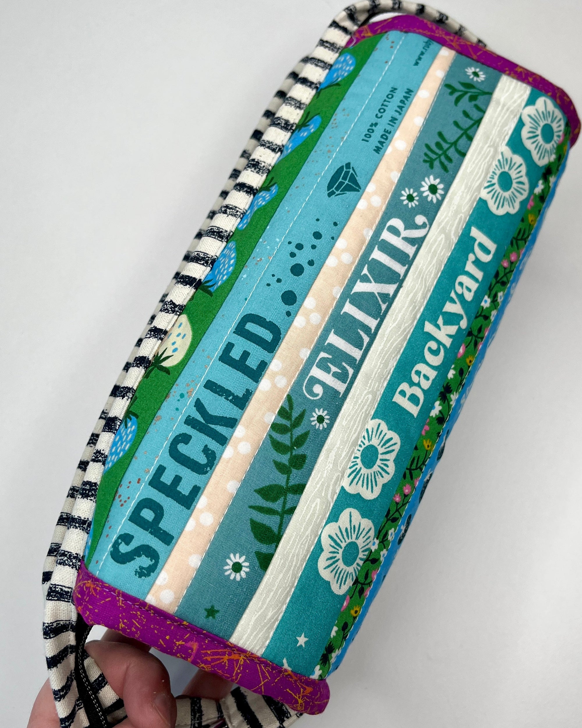 Sew Together Bag | Selvedge Pink Green | Craft Organisation - Uphouse Crafts