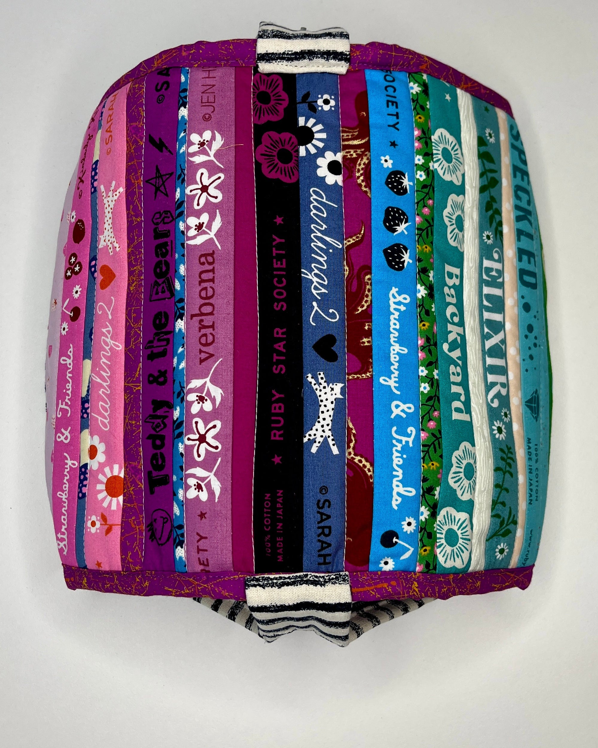 Sew Together Bag | Selvedge Pink Green | Craft Organisation - Uphouse Crafts