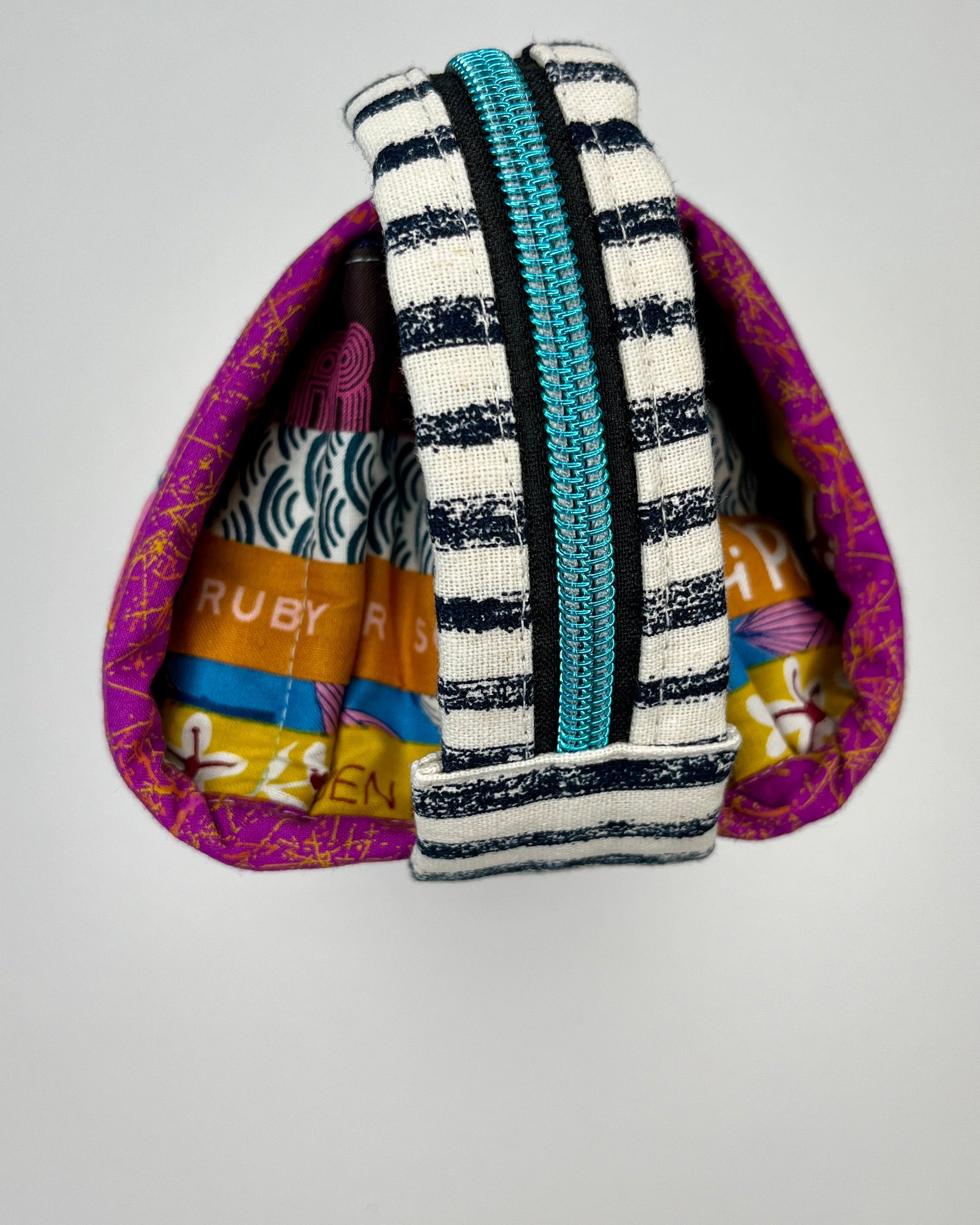 Sew Together Bag | Selvedge Pink Green | Craft Organisation - Uphouse Crafts