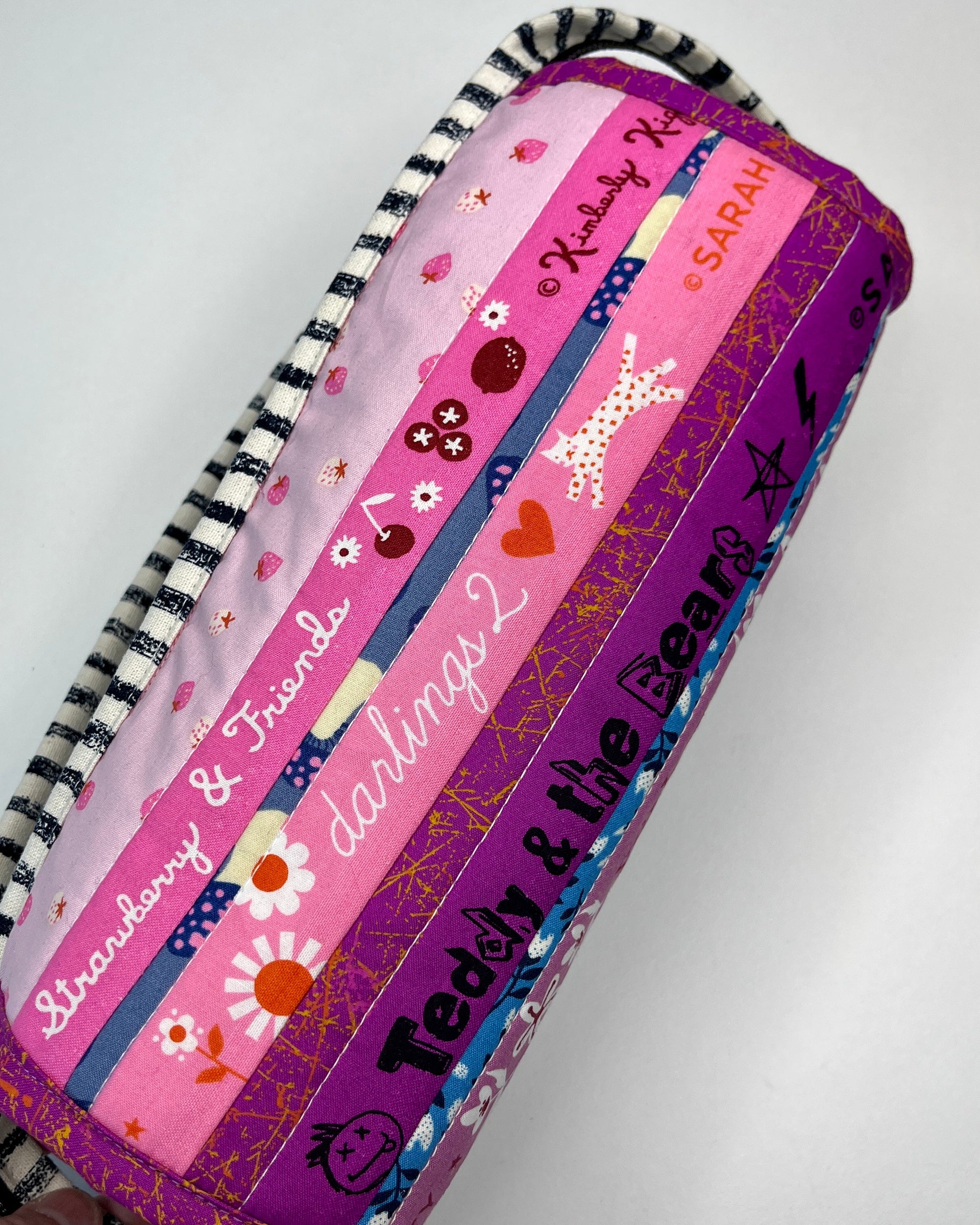 Sew Together Bag | Selvedge Pink Green | Craft Organisation - Uphouse Crafts