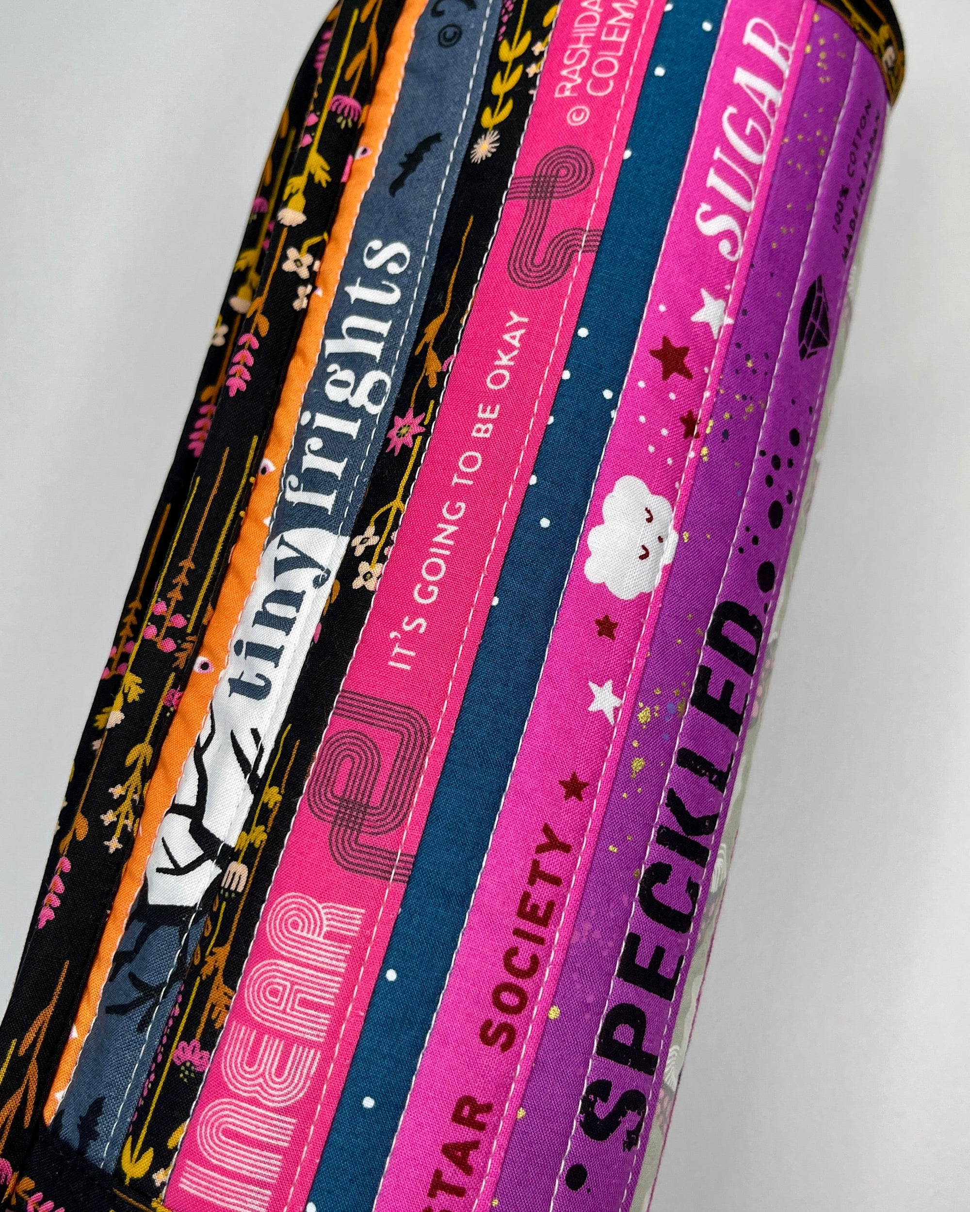 Sew Together Bag | Selvedge Pink Mustard Black | Craft Organisation - Uphouse Crafts