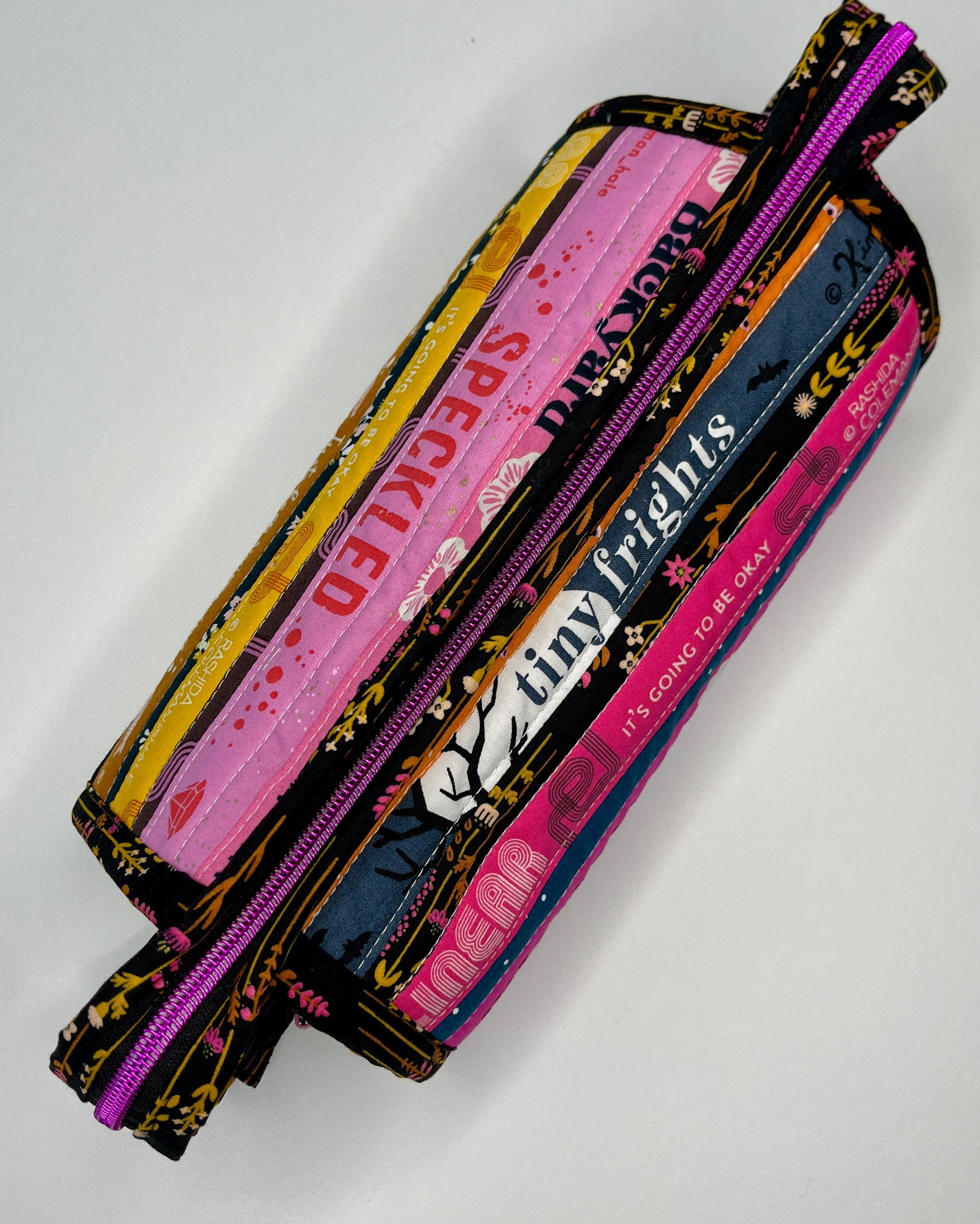 Sew Together Bag | Selvedge Pink Mustard Black | Craft Organisation - Uphouse Crafts