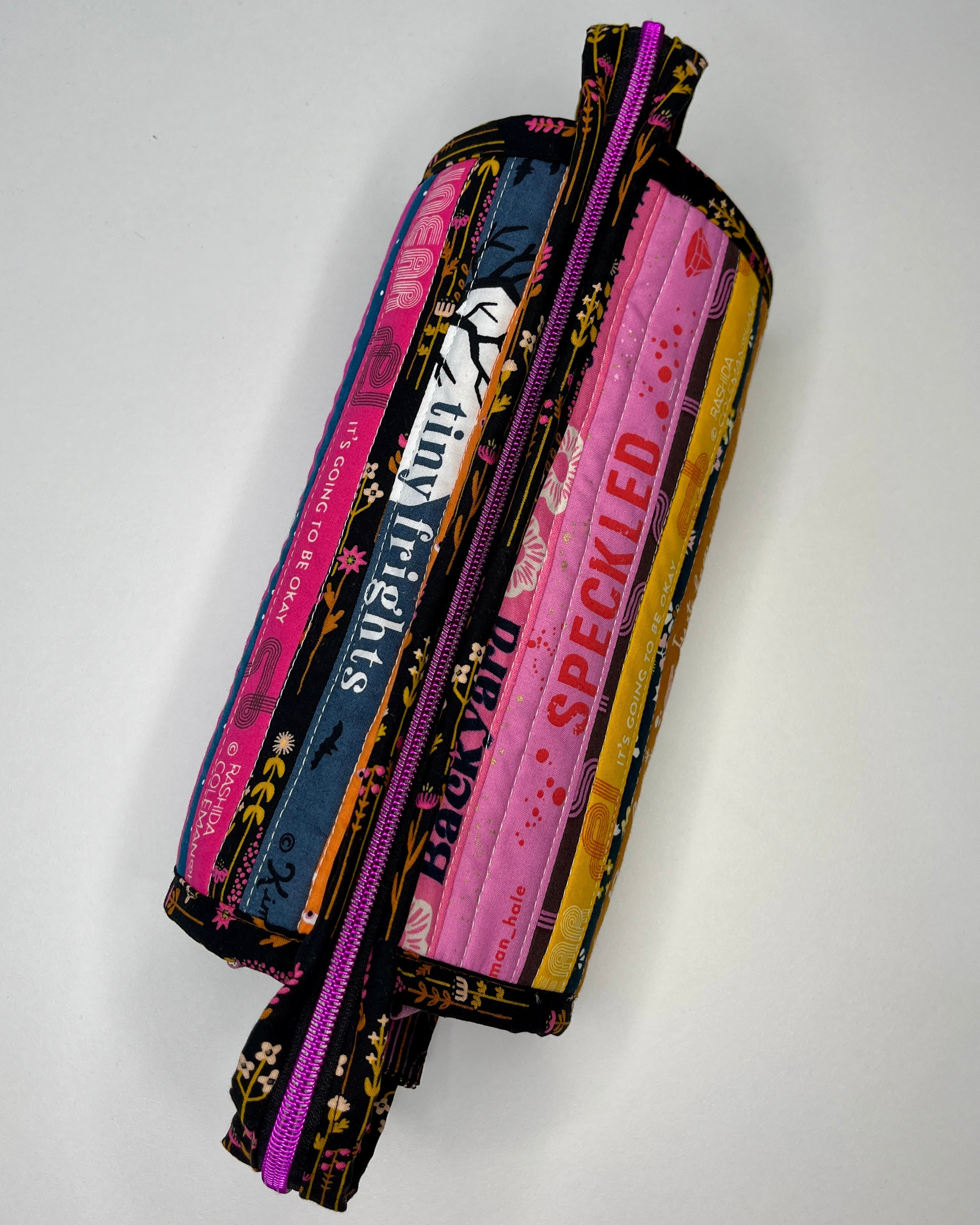 Sew Together Bag | Selvedge Pink Mustard Black | Craft Organisation - Uphouse Crafts