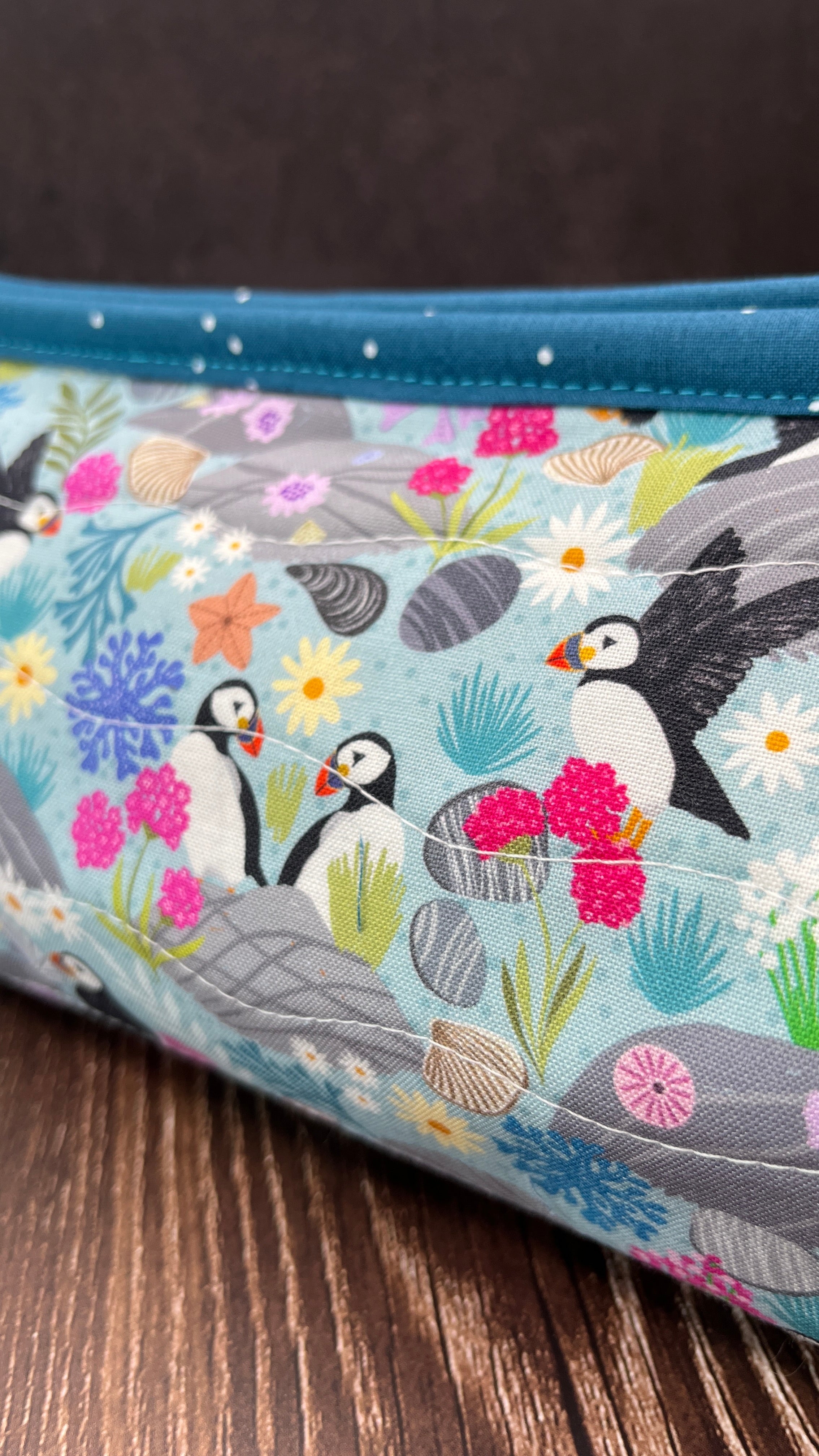 Sew Together Bag | Teal Blue Puffin | Craft Organisation - Uphouse Crafts