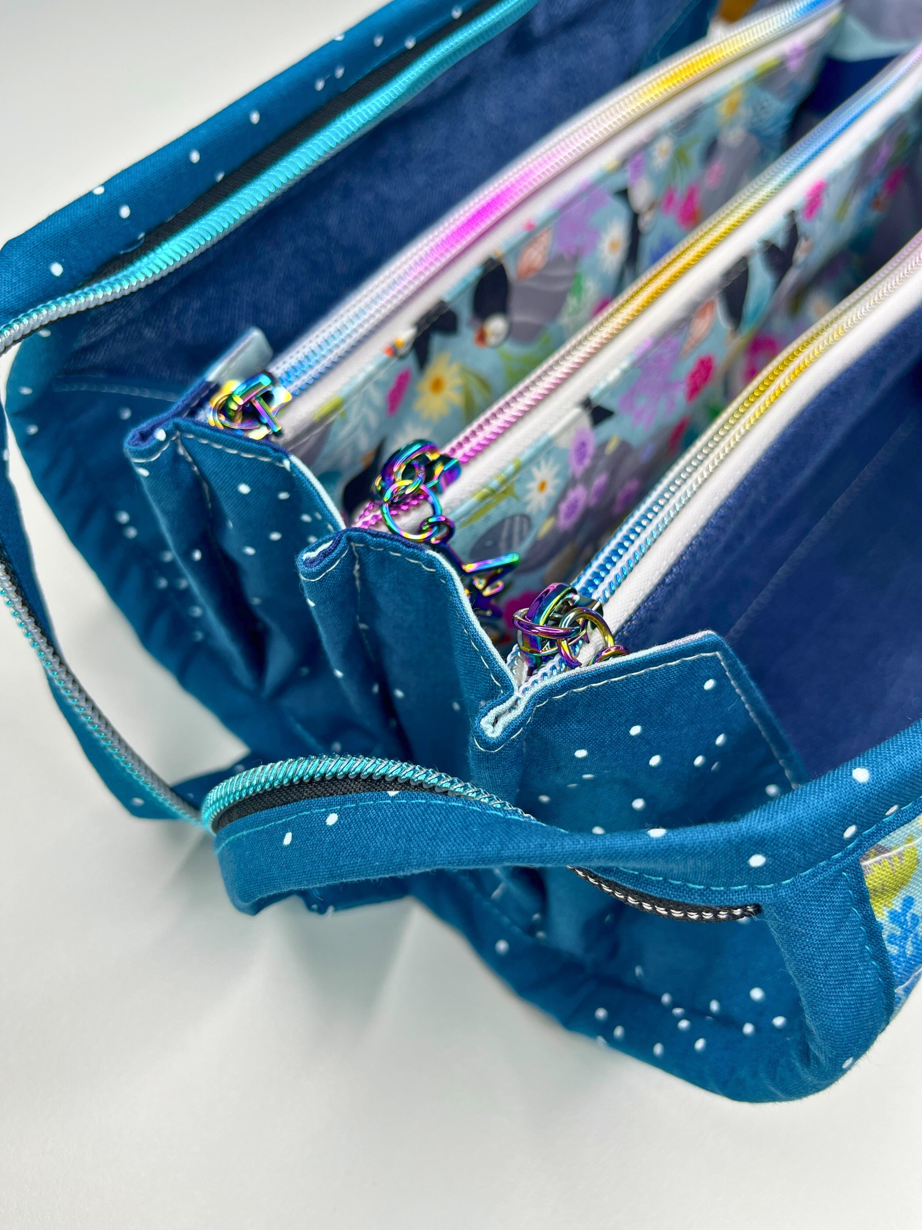Sew Together Bag | Teal Blue Puffin | Craft Organisation - Uphouse Crafts