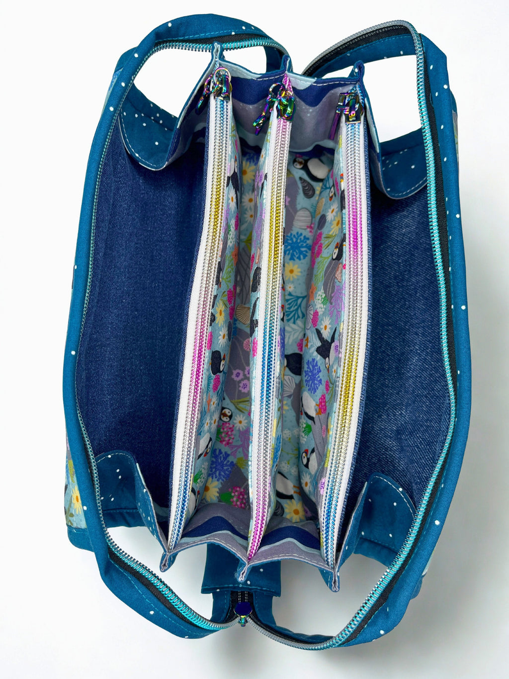 Sew Together Bag | Teal Blue Puffin | Craft Organisation - Uphouse Crafts