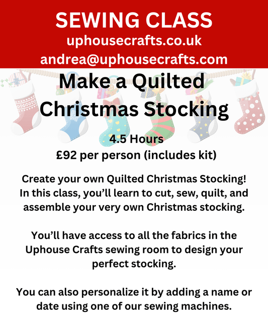 Sewing Classes in Shetland @ Uphouse Crafts - Quilted Christmas Stocking - Uphouse Crafts