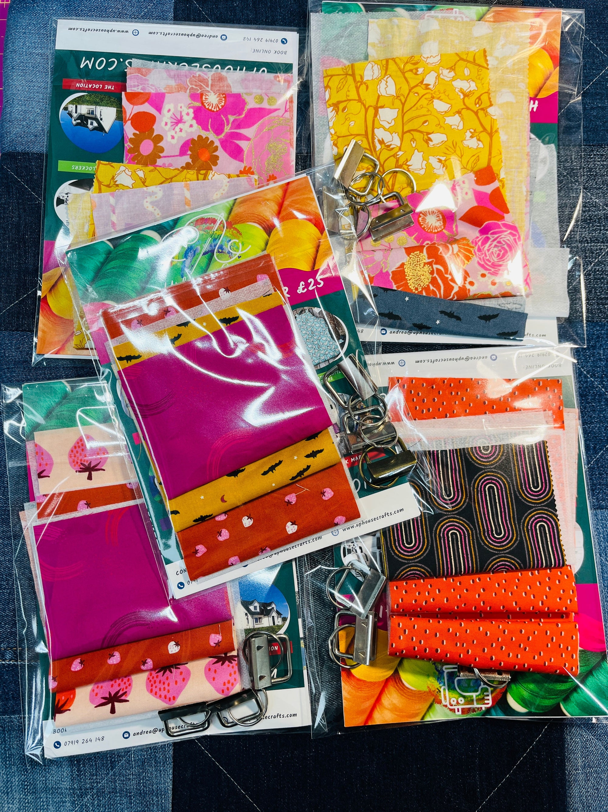 Sewing Kit - Make your own Keyfobs & Wristlet - Uphouse Crafts