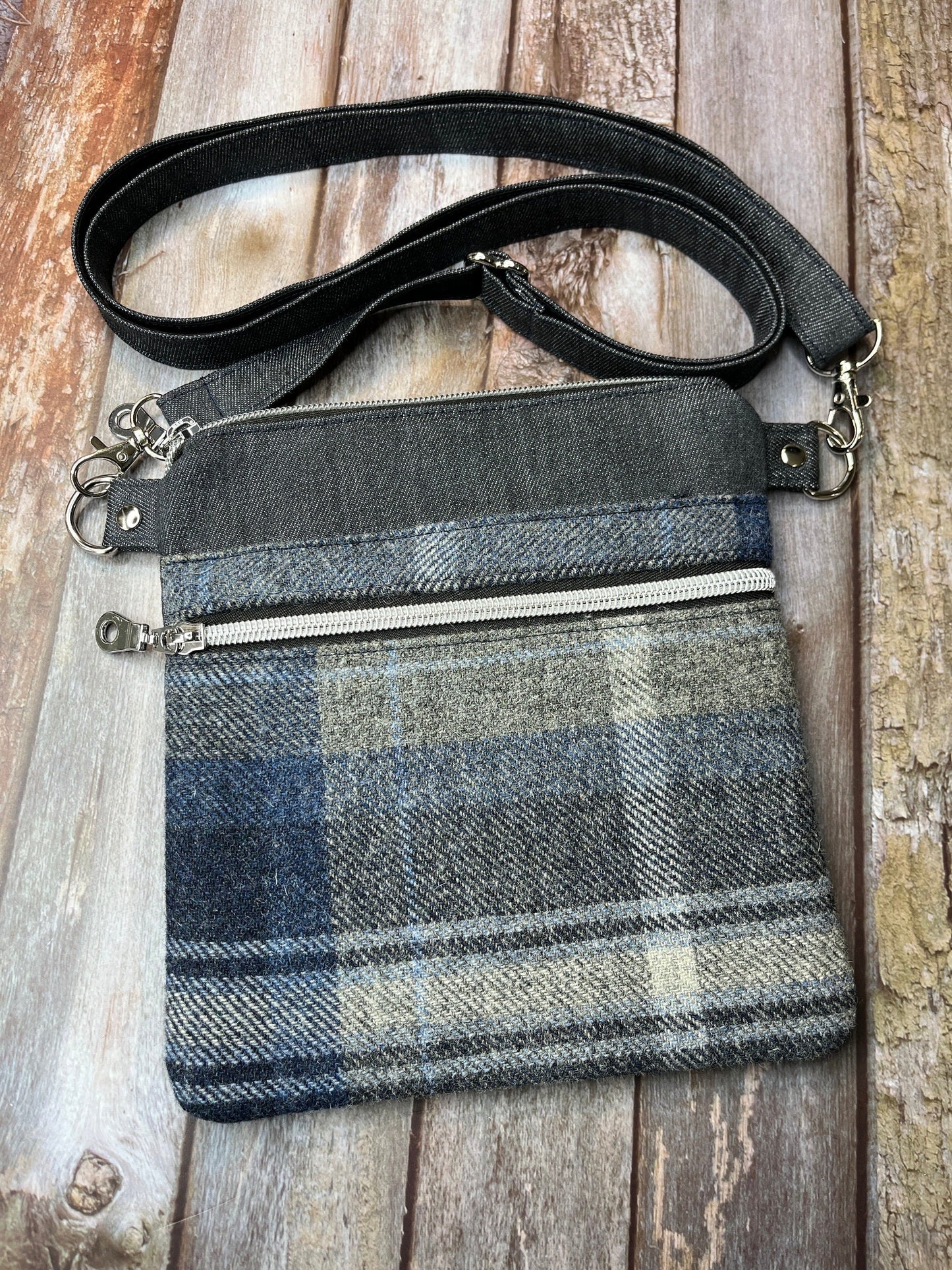 Shetland Stormy Seas Tweed Crossbody Bag - Uphouse Crafts