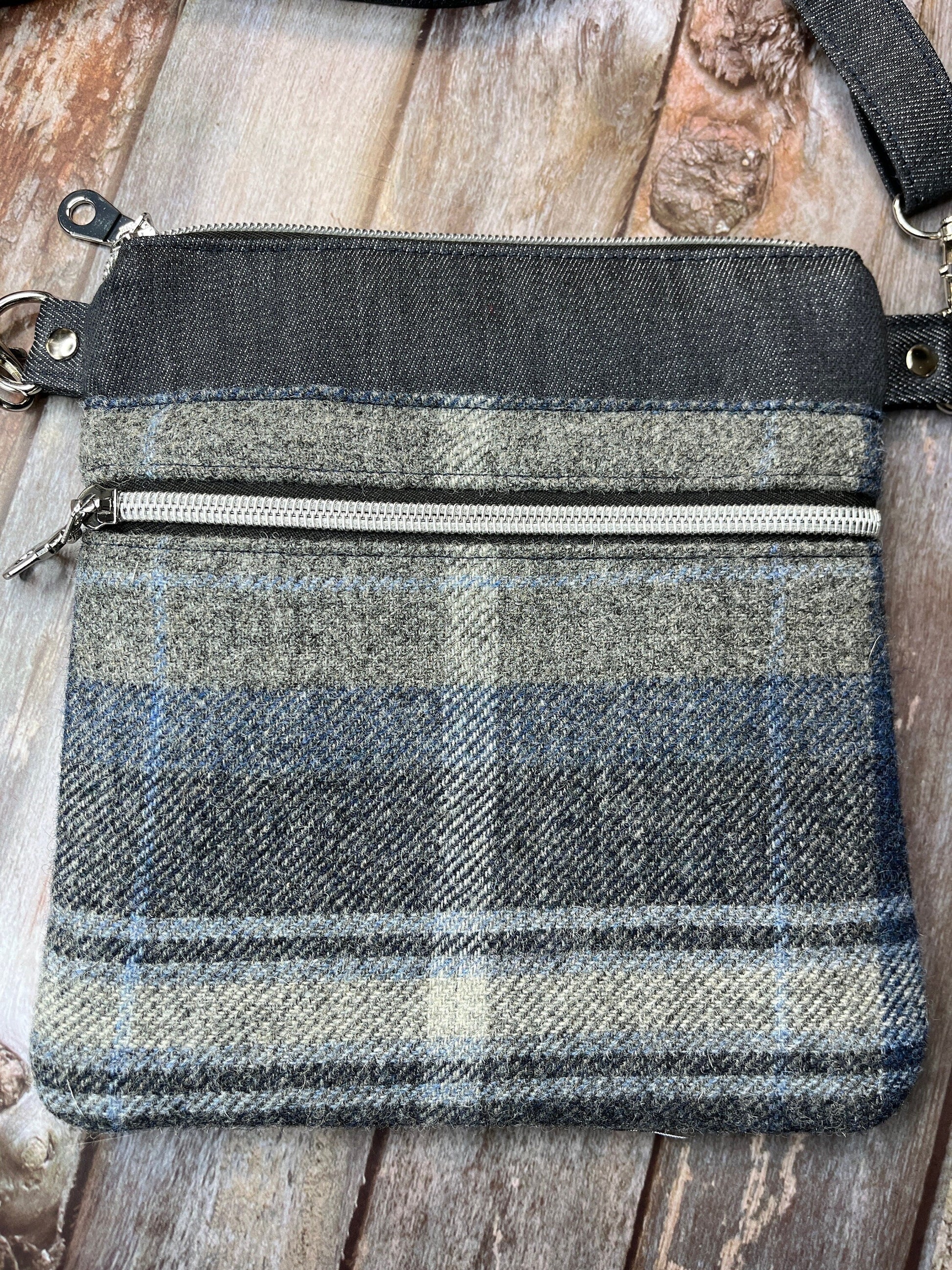 Shetland Stormy Seas Tweed Crossbody Bag - Uphouse Crafts