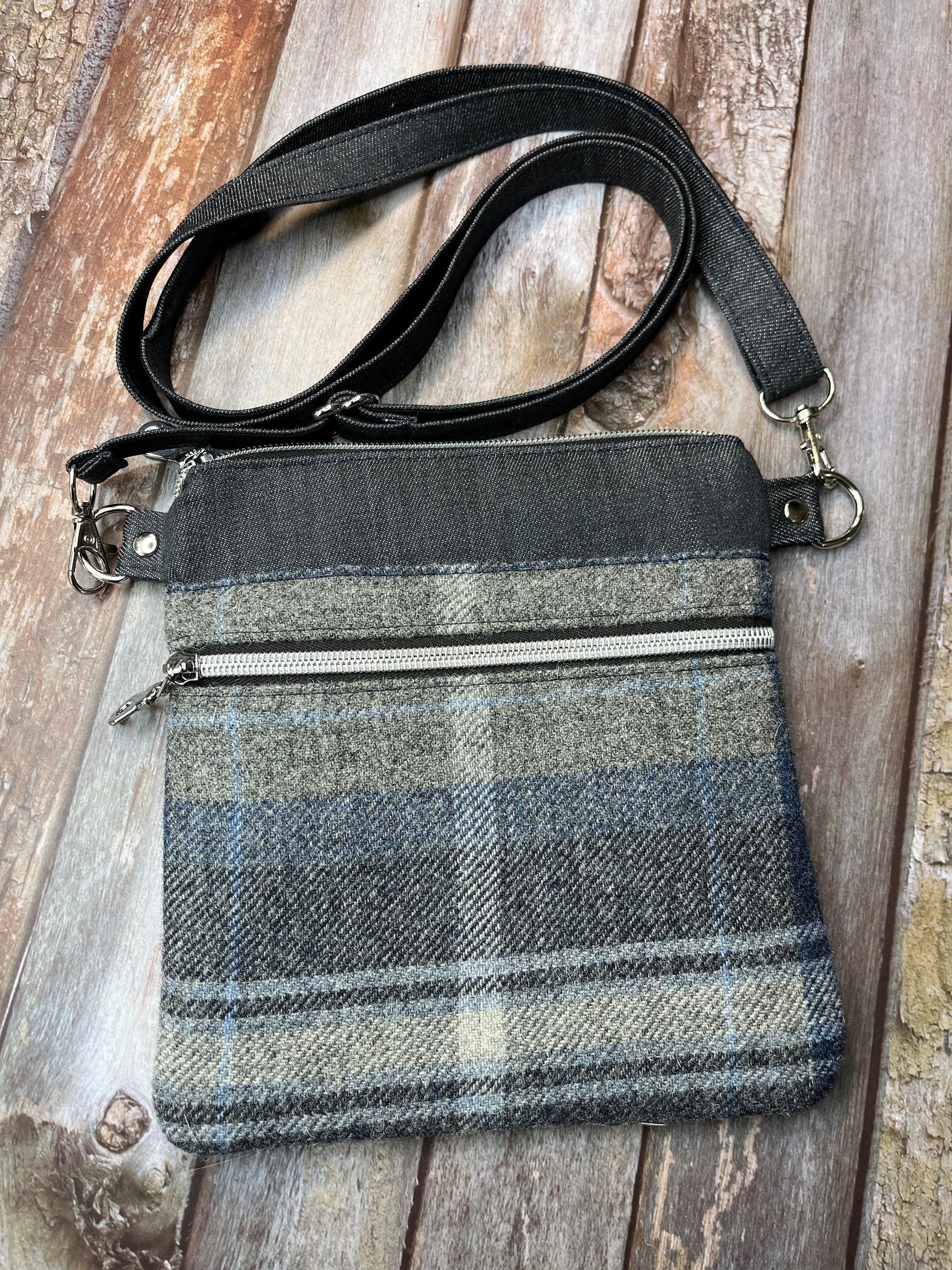 Shetland Stormy Seas Tweed Crossbody Bag - Uphouse Crafts