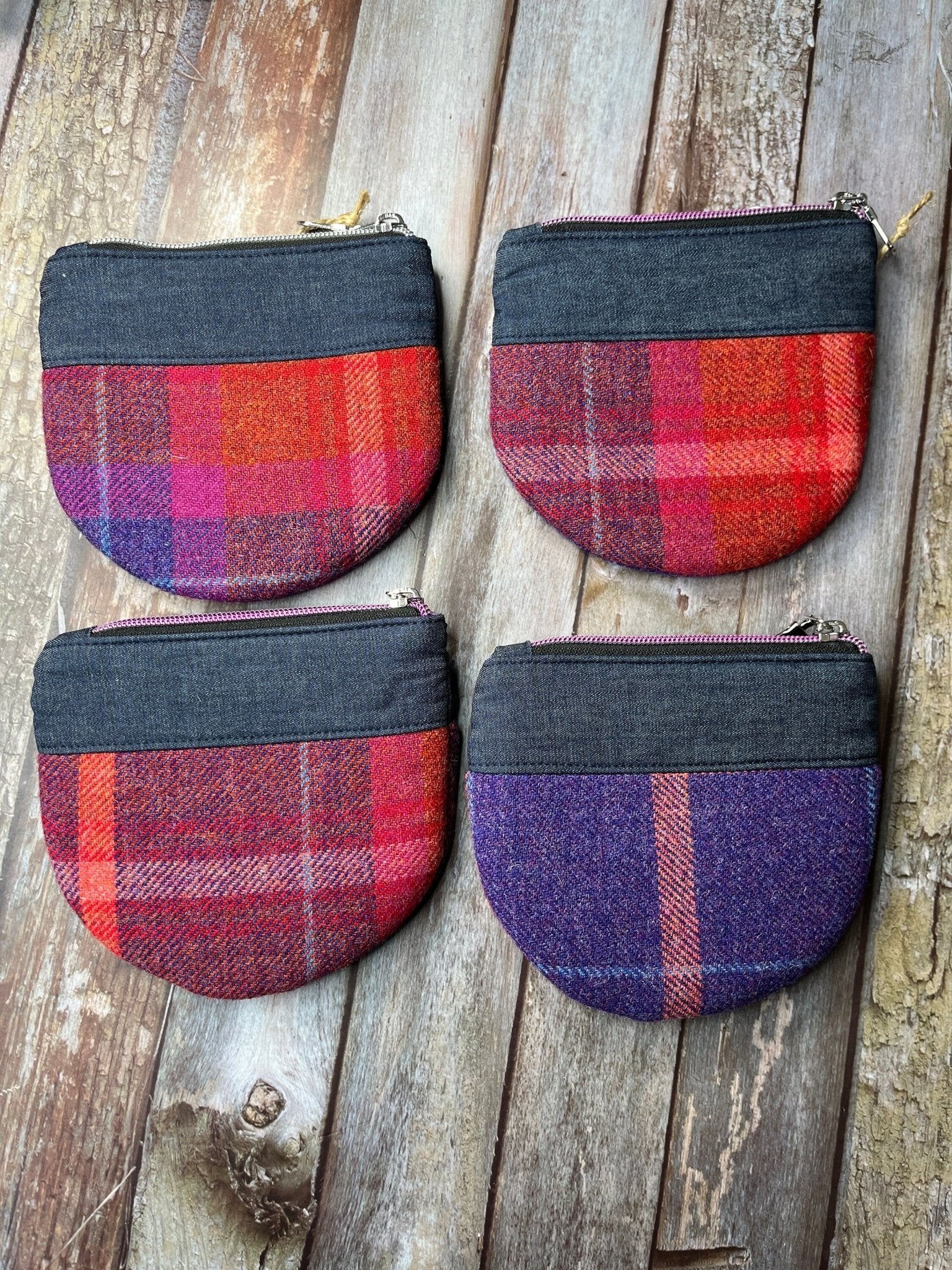 Shetland Sunset Tweed Round Wing Zip Purse - Uphouse Crafts