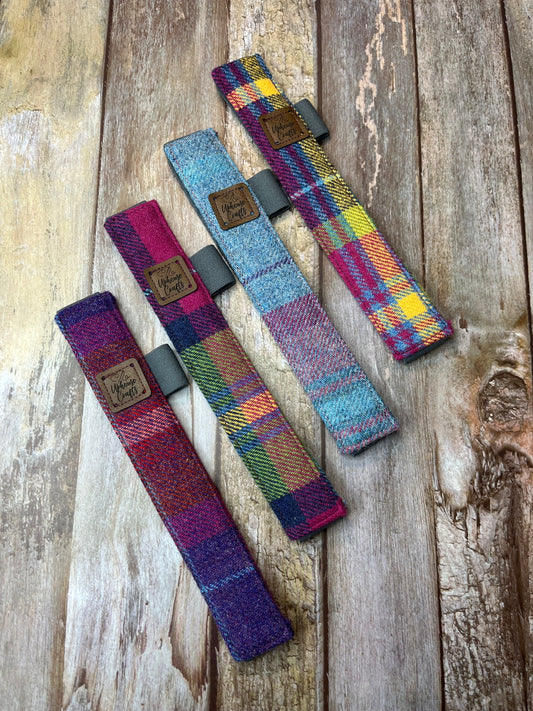 Shetland Tweed Book Mark, A5 Journal Band, Pen holder - Uphouse Crafts