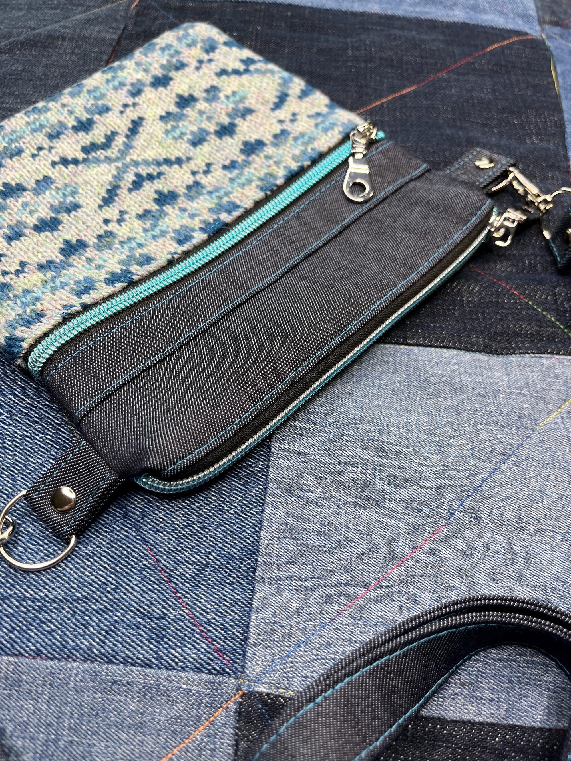 Shetland Wool Denim Crossbody Bag - Uphouse Crafts