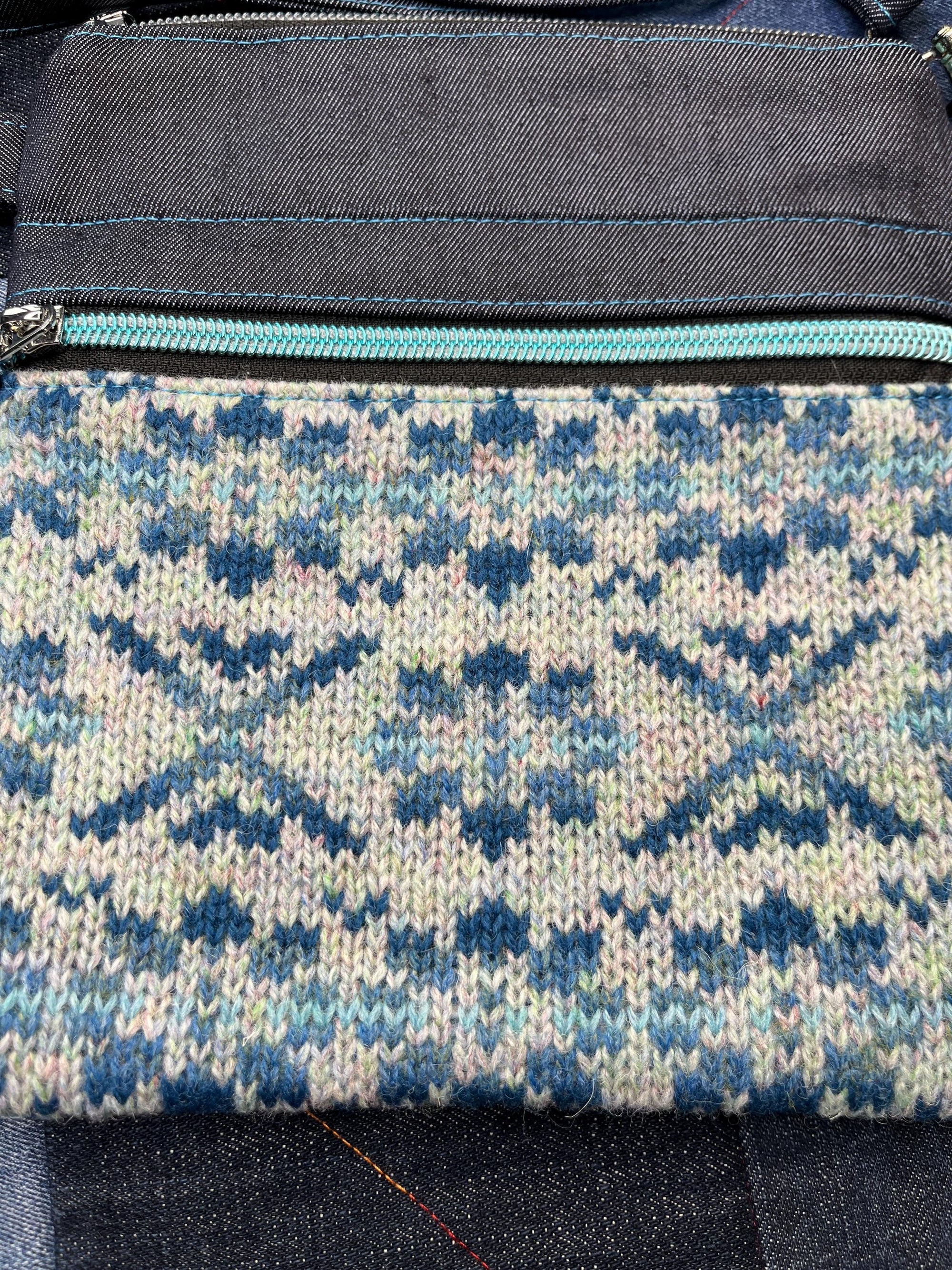 Shetland Wool Denim Crossbody Bag - Uphouse Crafts