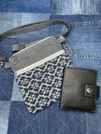 Shetland Wool Denim Crossbody Bag - Uphouse Crafts