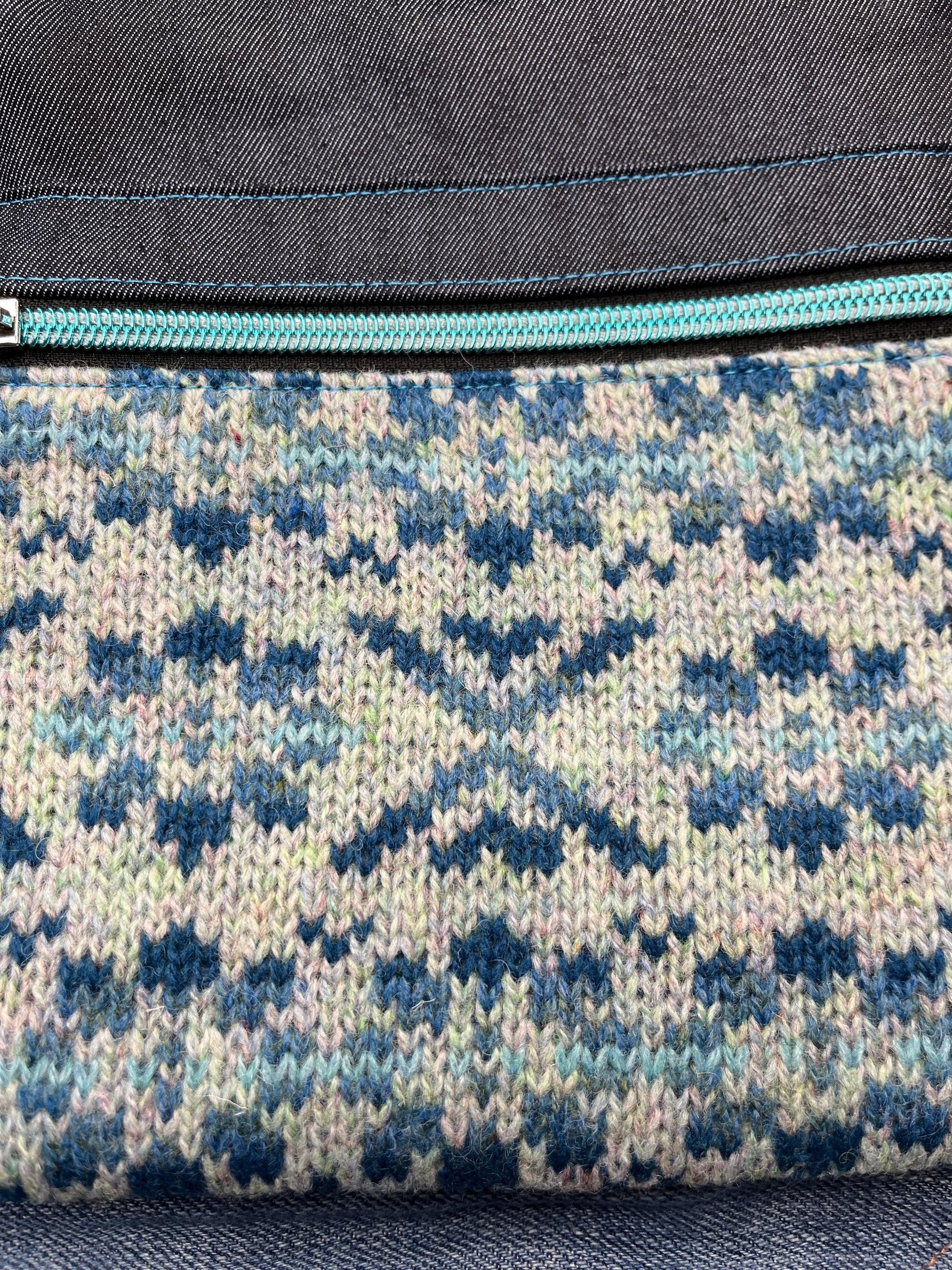 Shetland Wool Denim Crossbody Bag - Uphouse Crafts