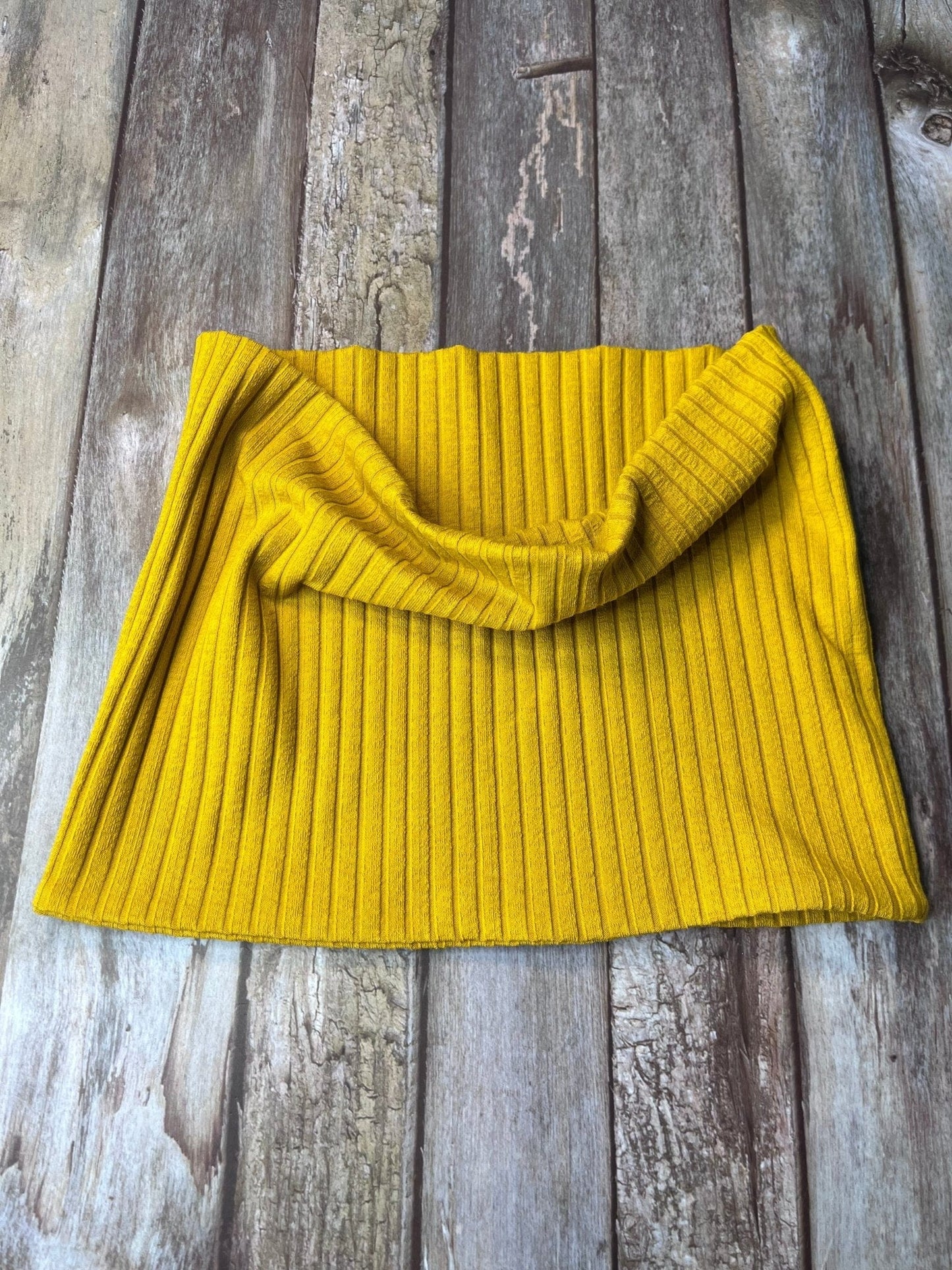 Snood | Wide Rib Knit Mustard