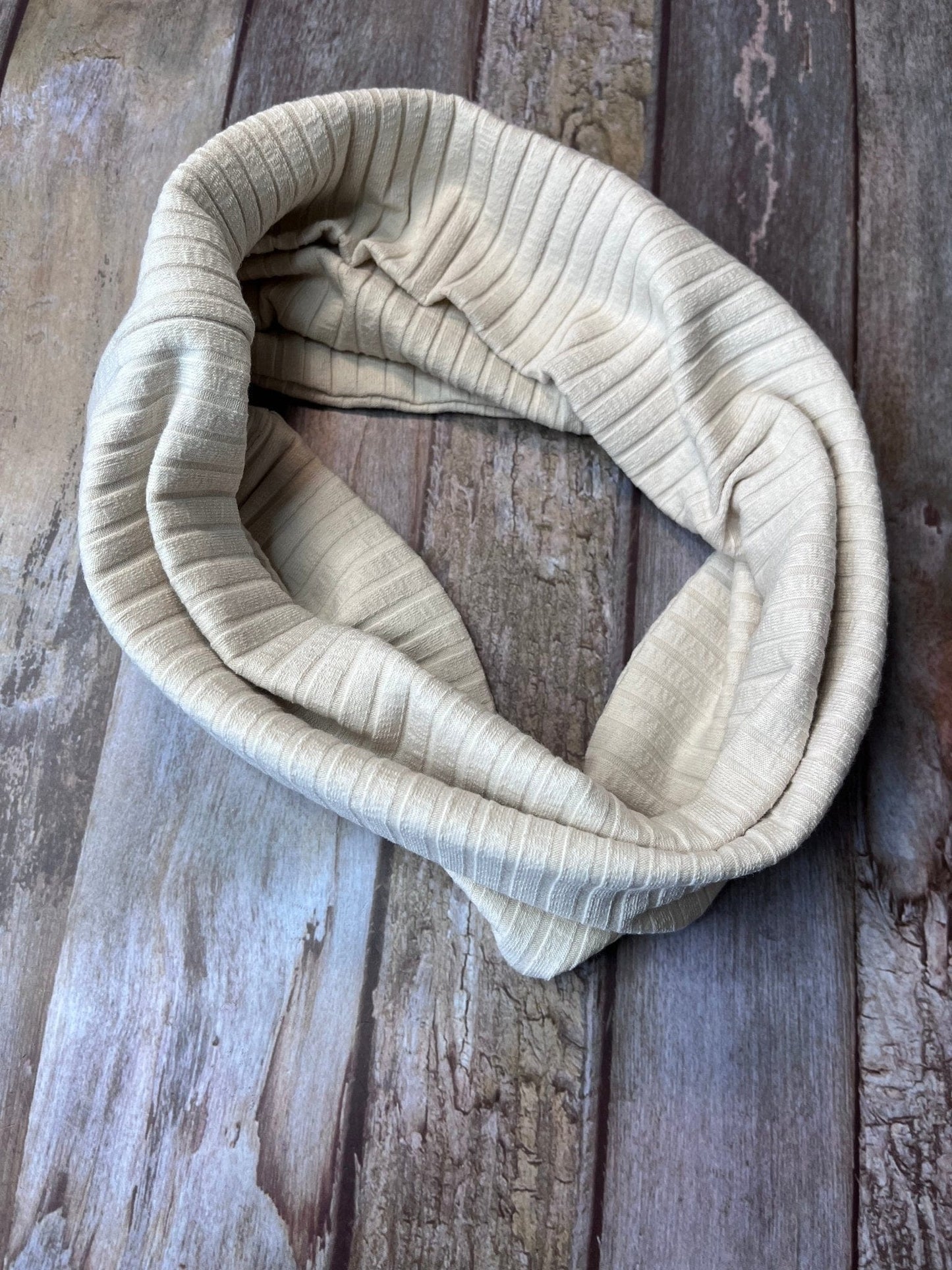 Snood | Wide Rib Knit Beige