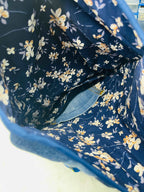 Upcycled Denim Roll Top Tote Bag