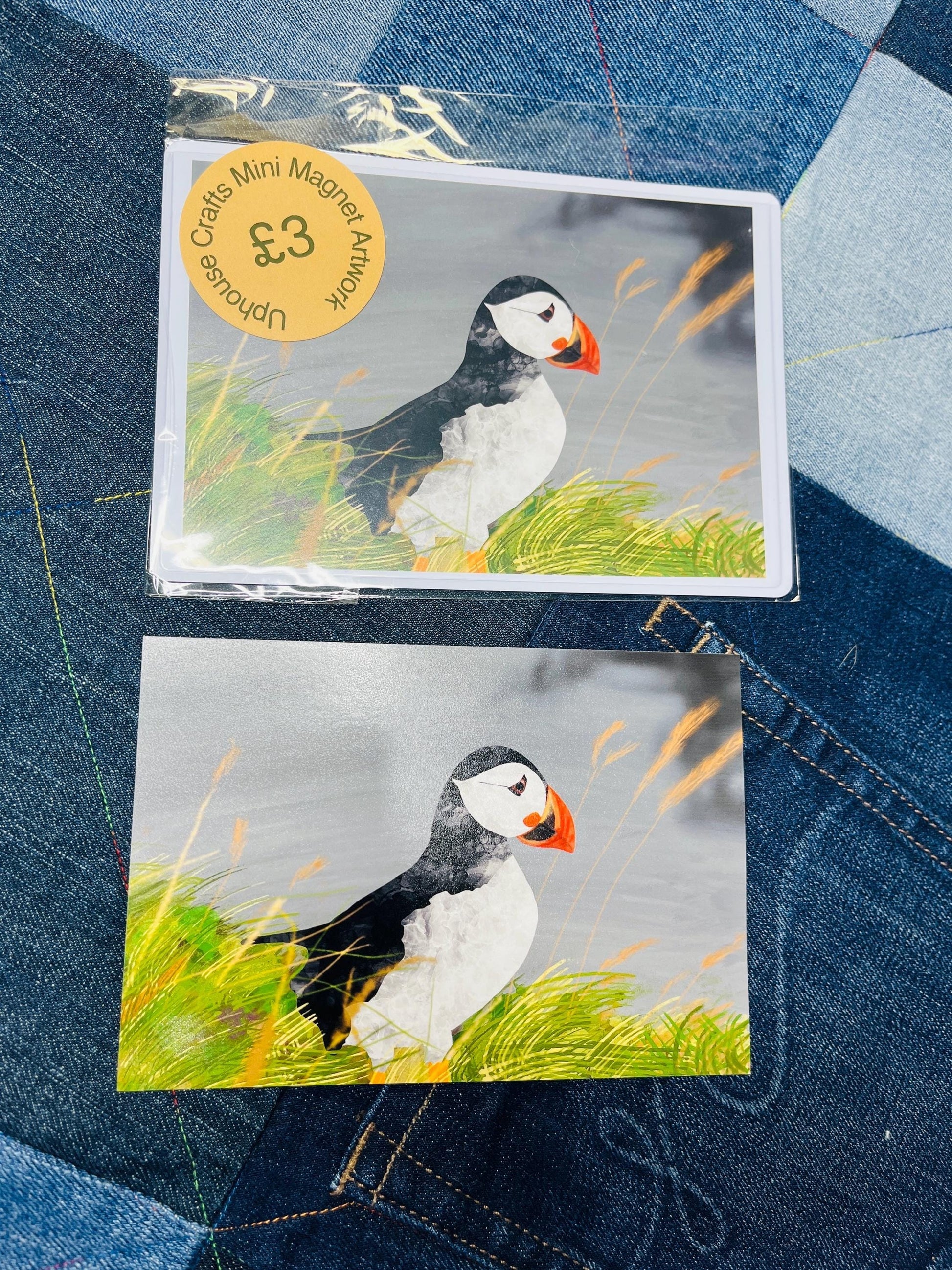 Puffin Fridge Magnet 4”x6” size