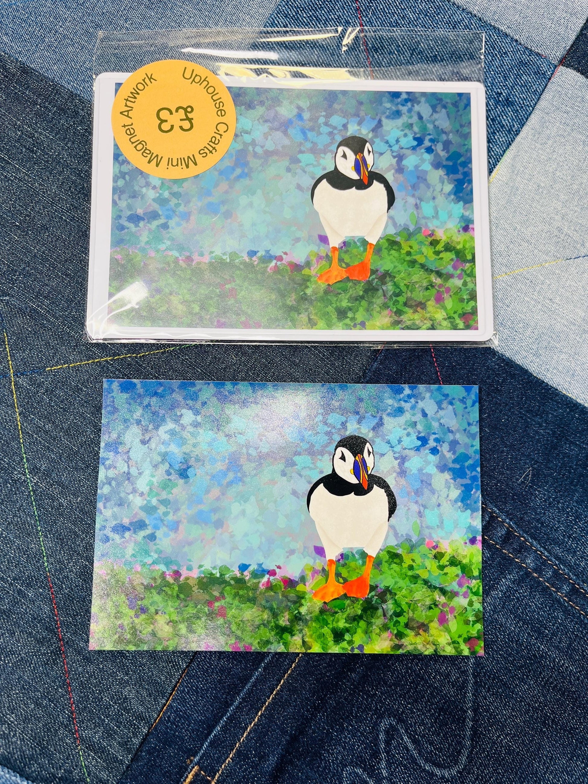 Puffin Fridge Magnet 4”x6” size