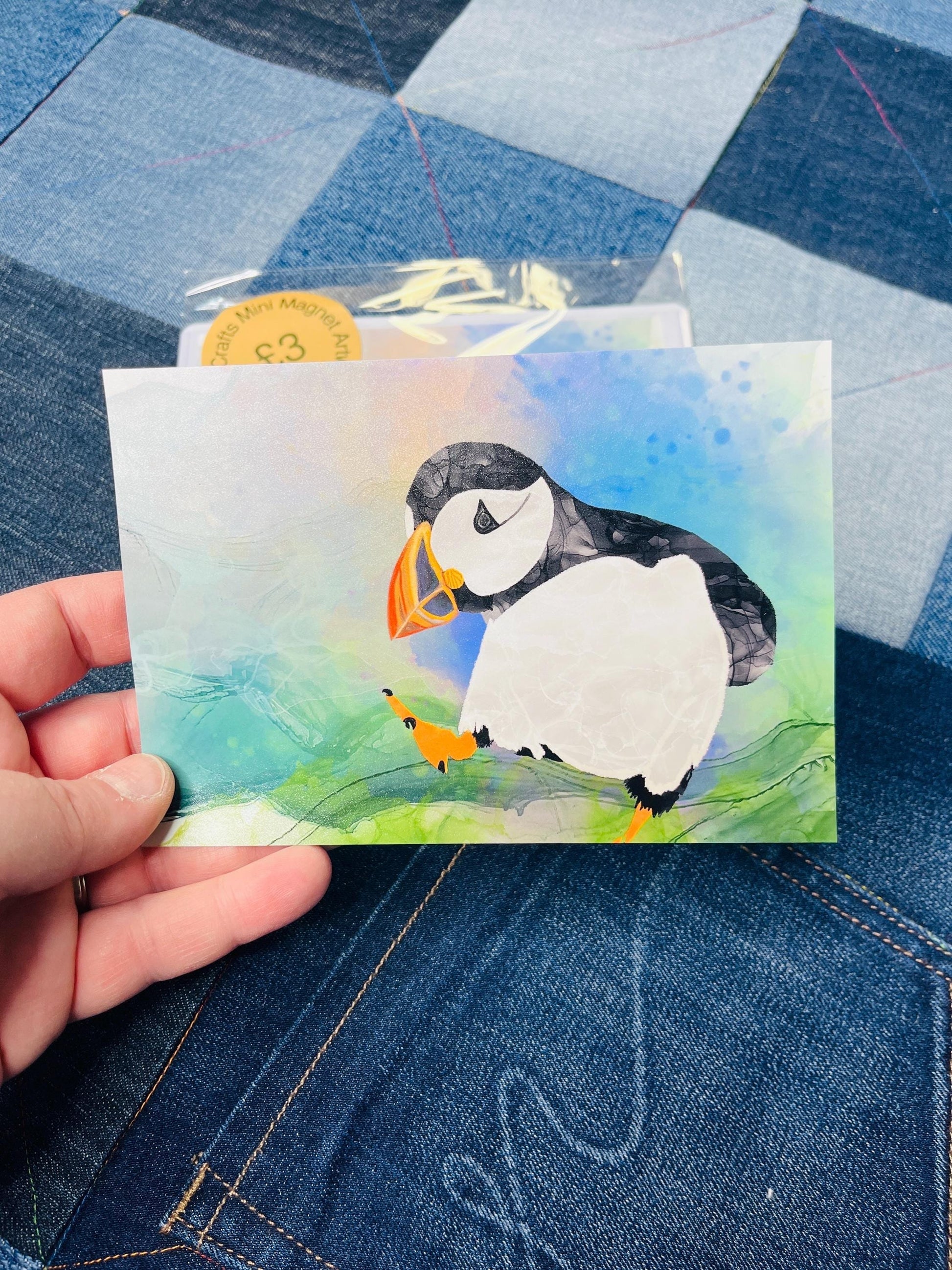 Puffin Fridge Magnet 4”x6” size