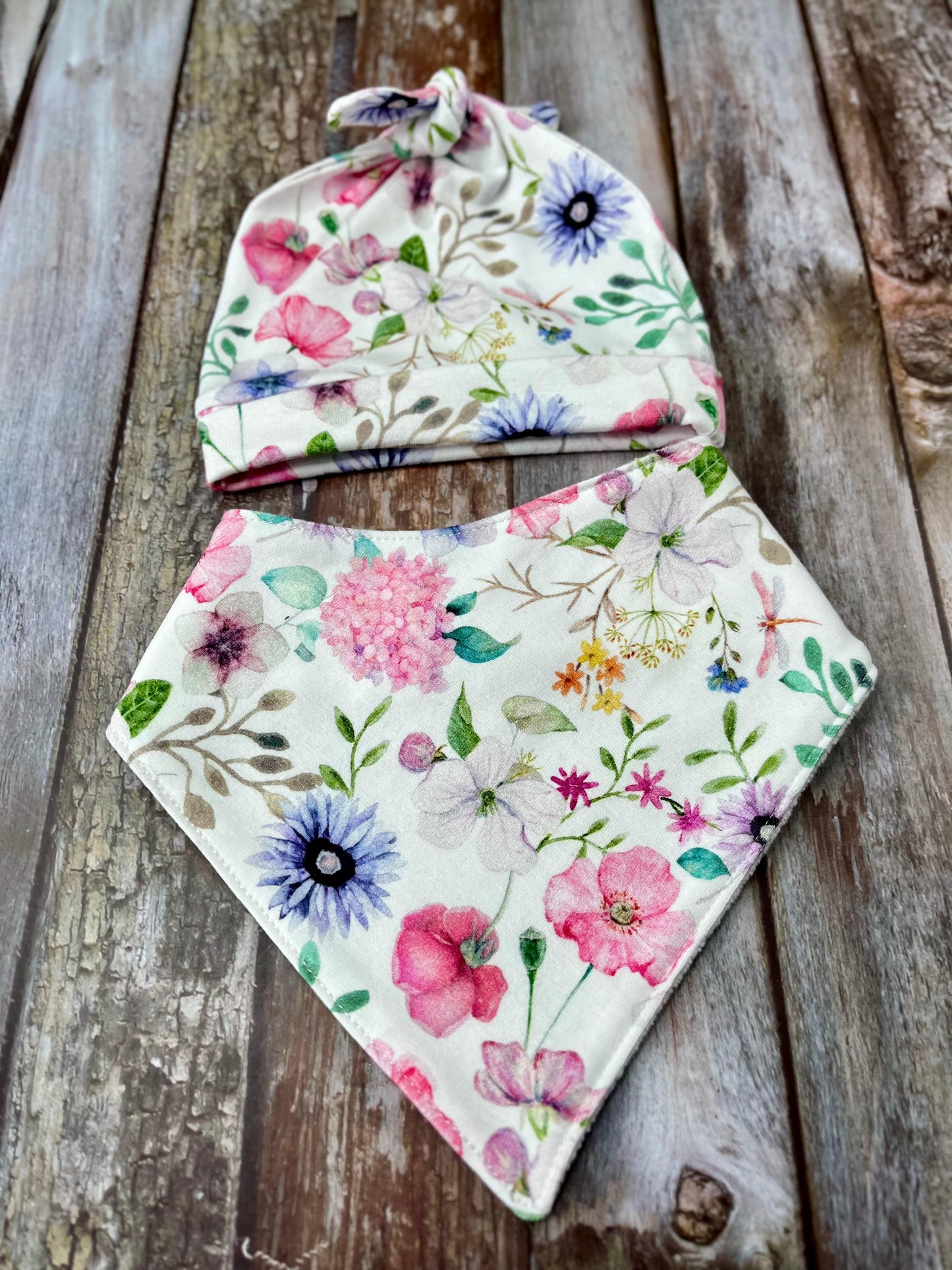 Baby Dribble Bib | Pastel Wild Flower